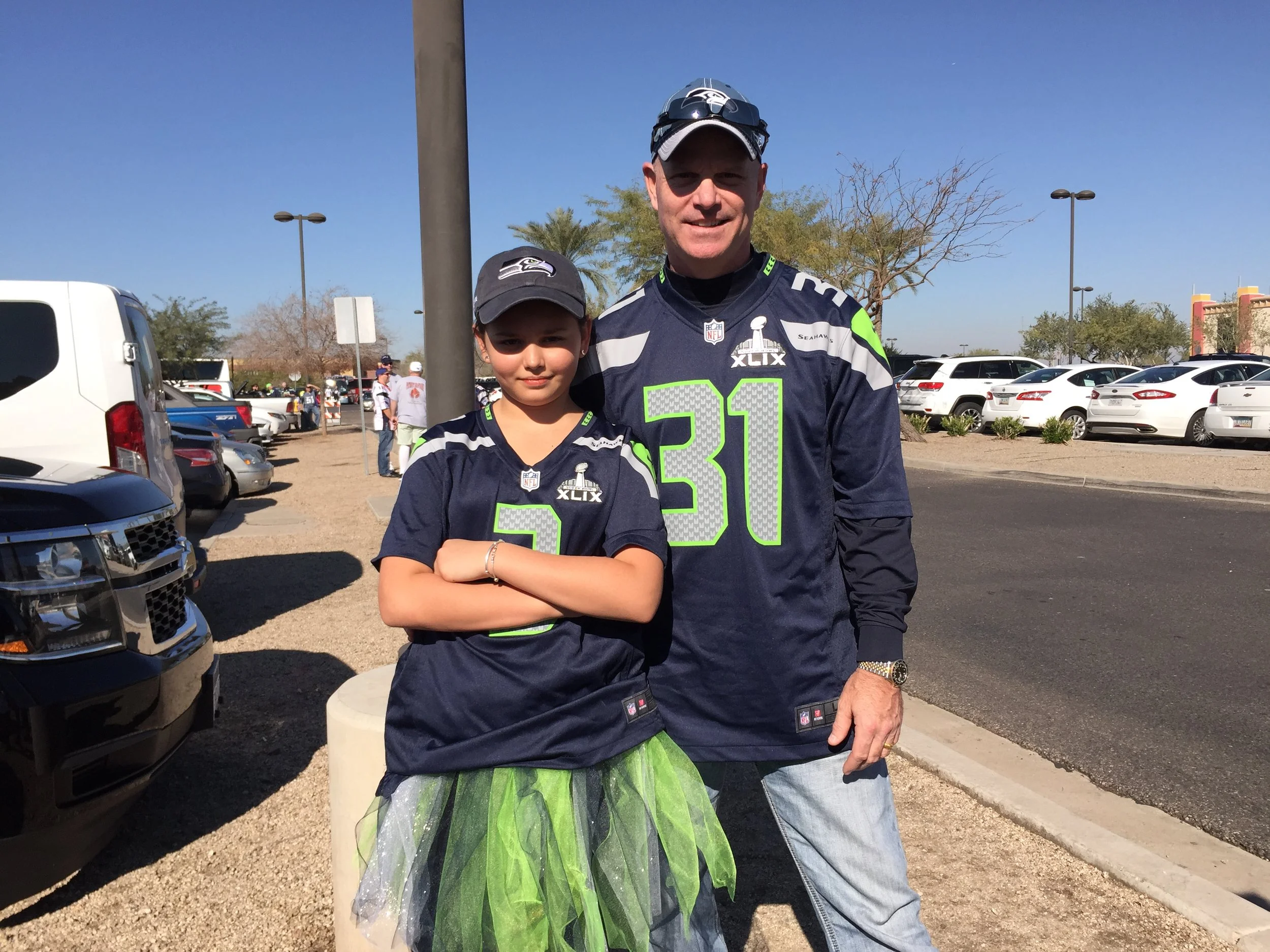Seahawks fan time with my daughter.