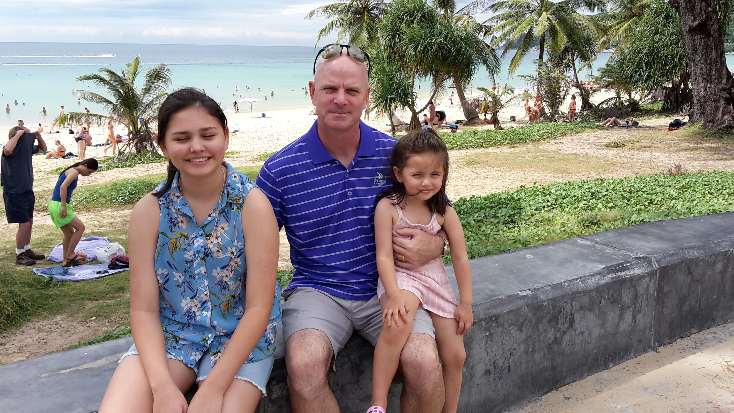 Beach day with my daughters.