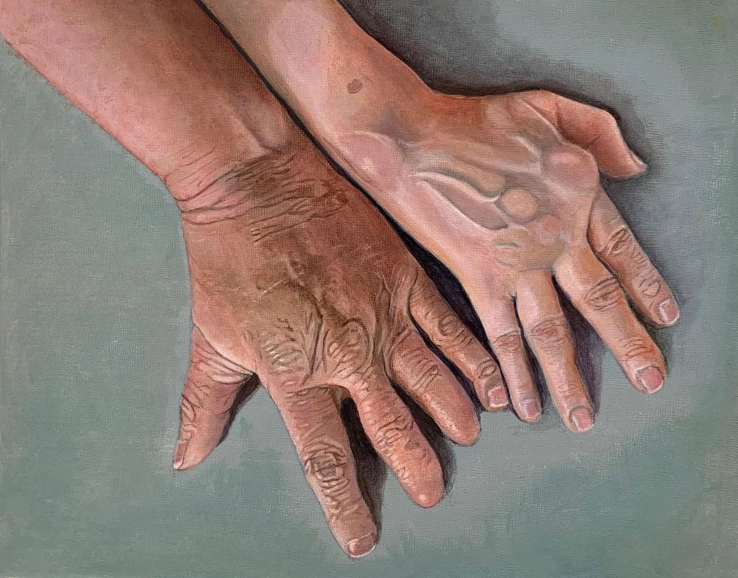 Dave's Hand and My Hand 1
