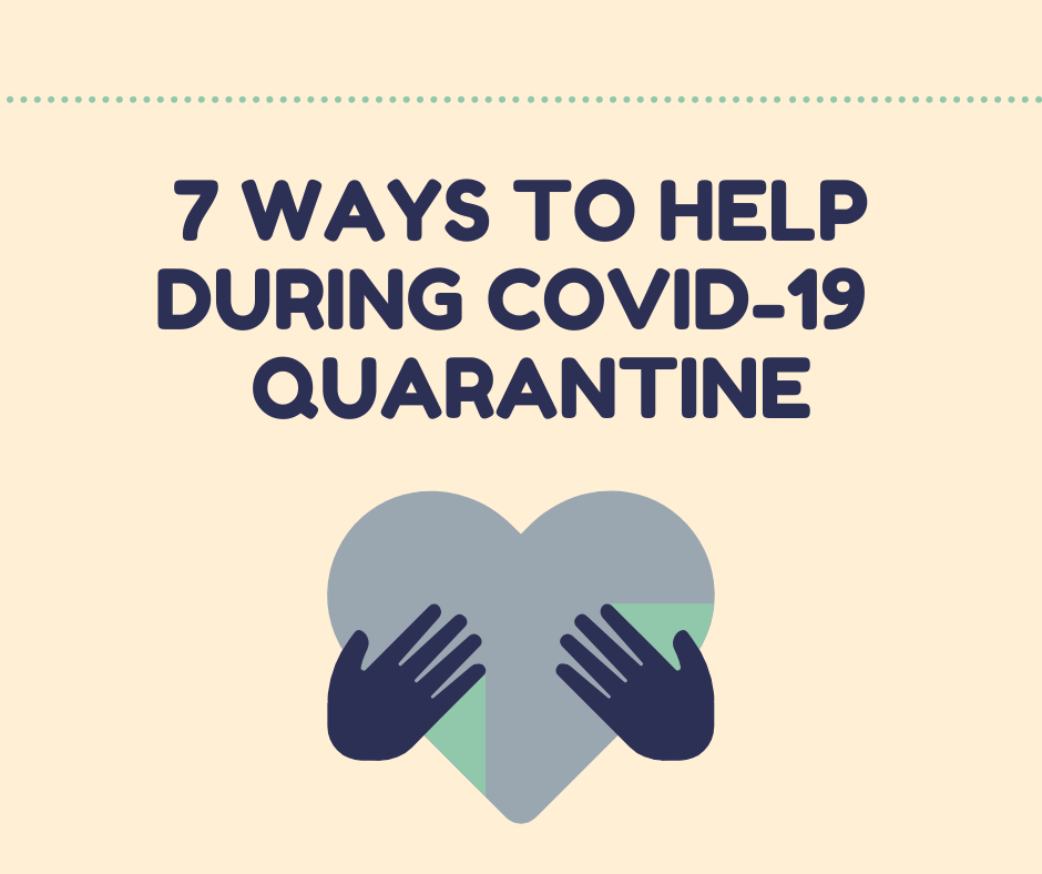 Facebook posts: Seven ways you can help during COVID-19