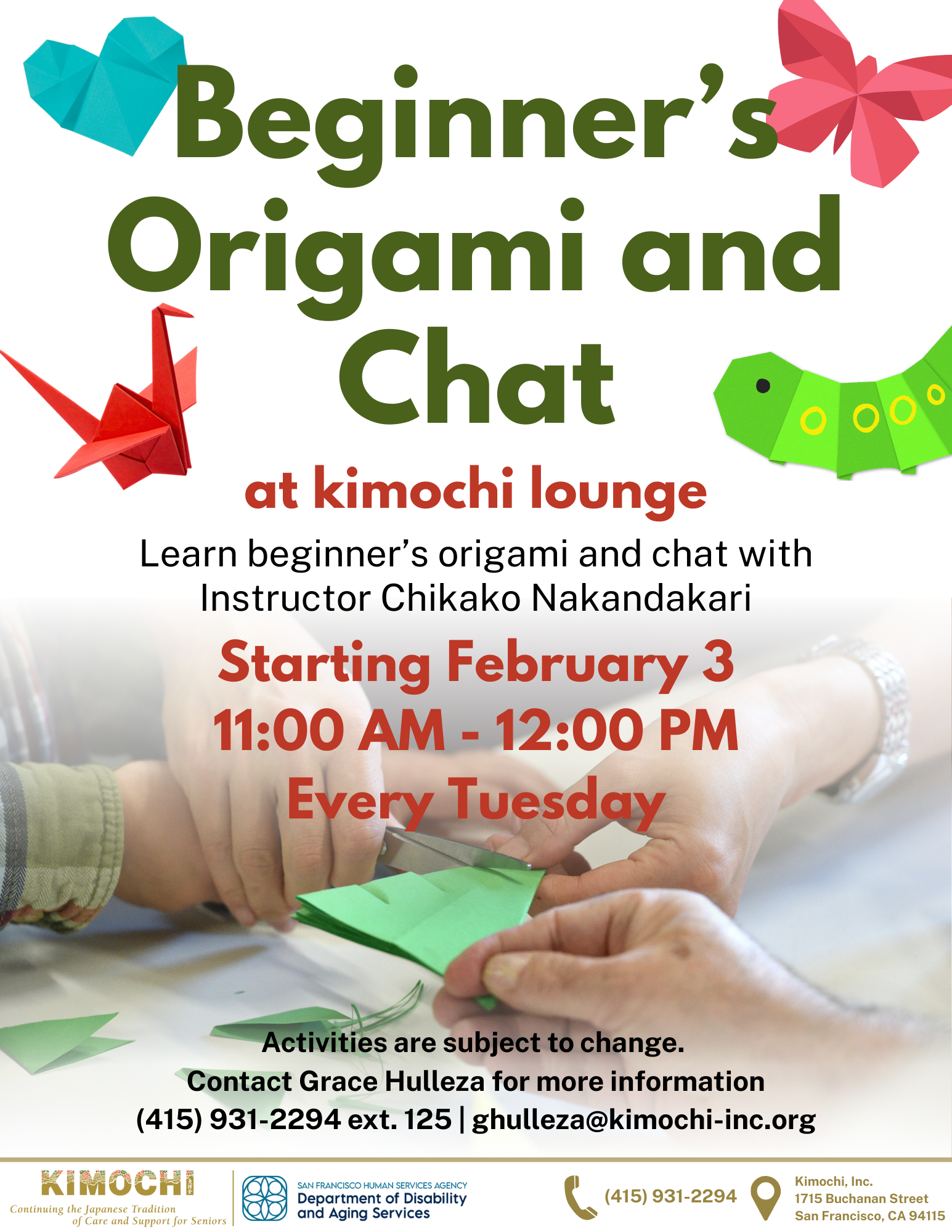 Befinner's Origami at Kimochi Lounge