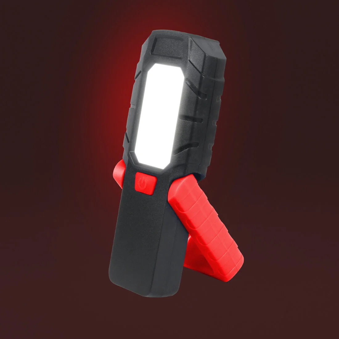 COB hand held work light with hook red