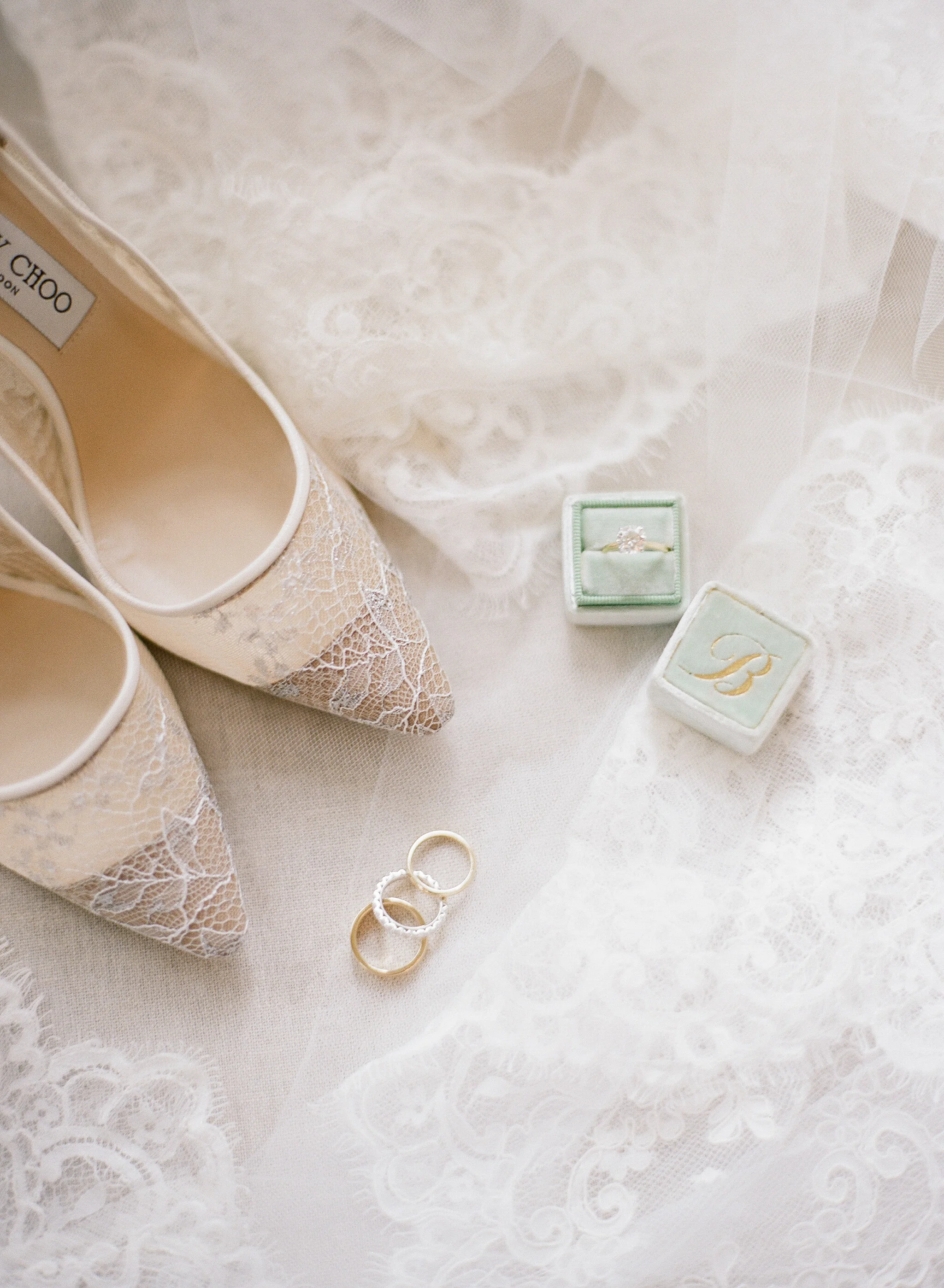 “For shoes, I generally want more of the bride’s personal details and want to make it feel like I’m giving you an intimate getting ready moment.”