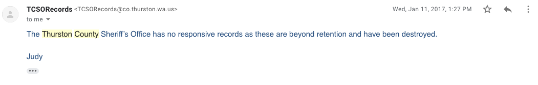 The email in response to us requesting documents in regards to the Ingram case. Okay so maybe it’s standard protocol. But destroyed? Seems a little extra.