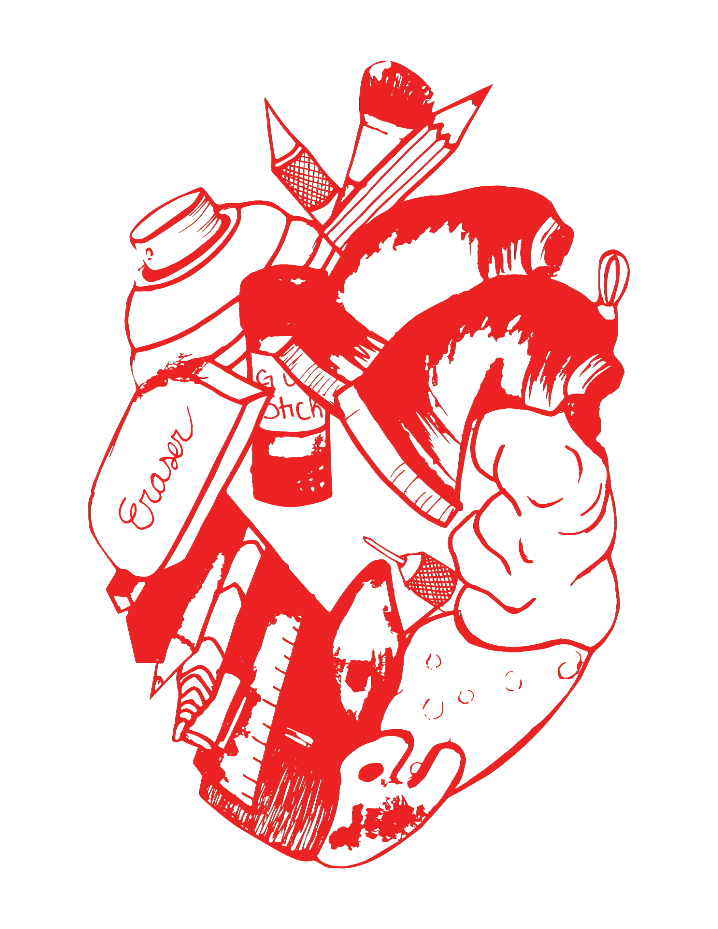 Red Transparent Artist Heart.gif
