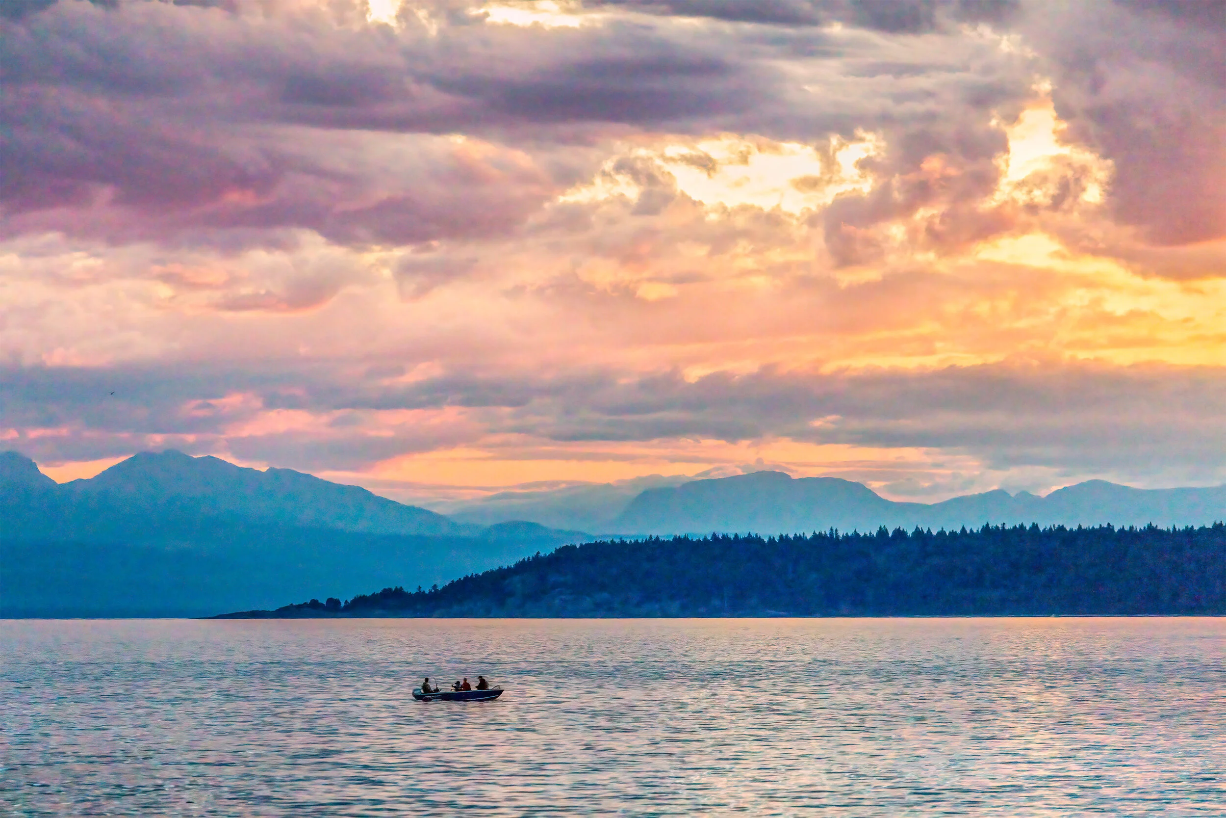 Fishing At Sunset