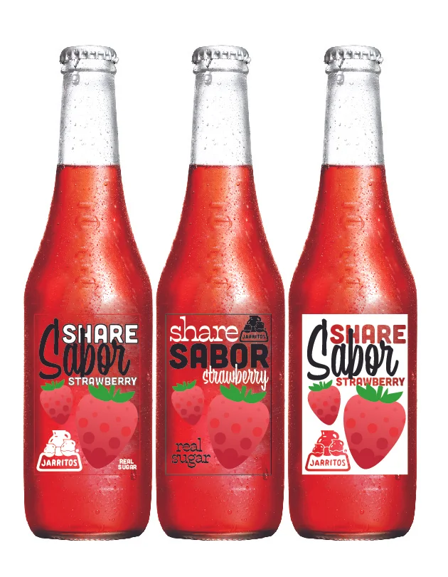  as design evolved, adjusting emphasis on being able to see thought to the inside liquid lead to the first stark white print version 