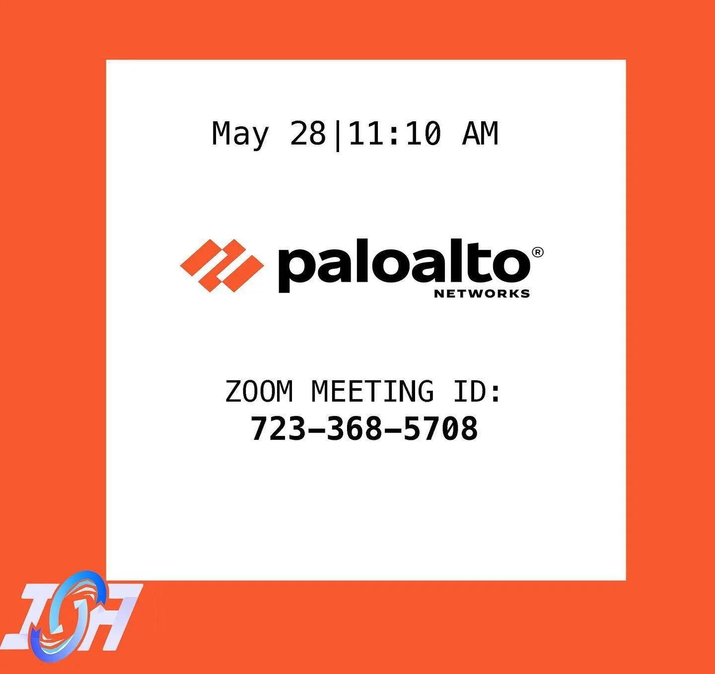 Last Meeting of the Quarter! Join us this Thursday at 11:10 ad Palo Alto Networks comes and presents to us. Hope to you see you there!