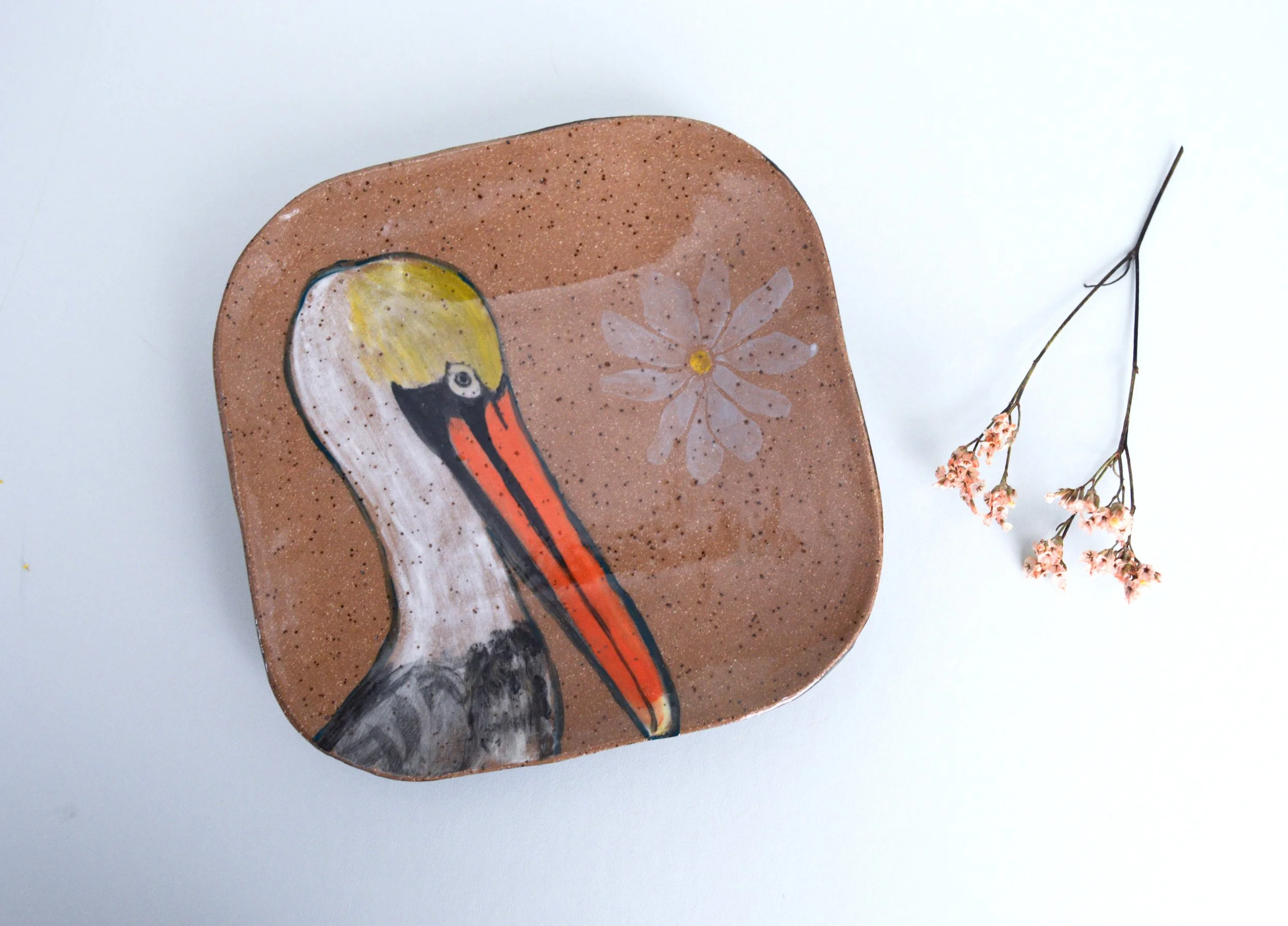 Square Bird Plate