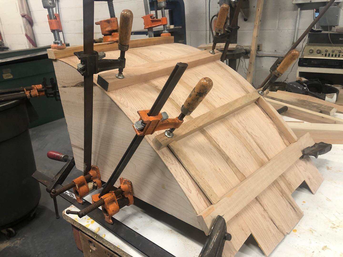 Current project is a big one! And this glue up was not easy. Going to be a while before it&rsquo;s done but can&rsquo;t wait to show you!
.
.
.
#woodworking #designer #furniture #manayunk #philadelphia