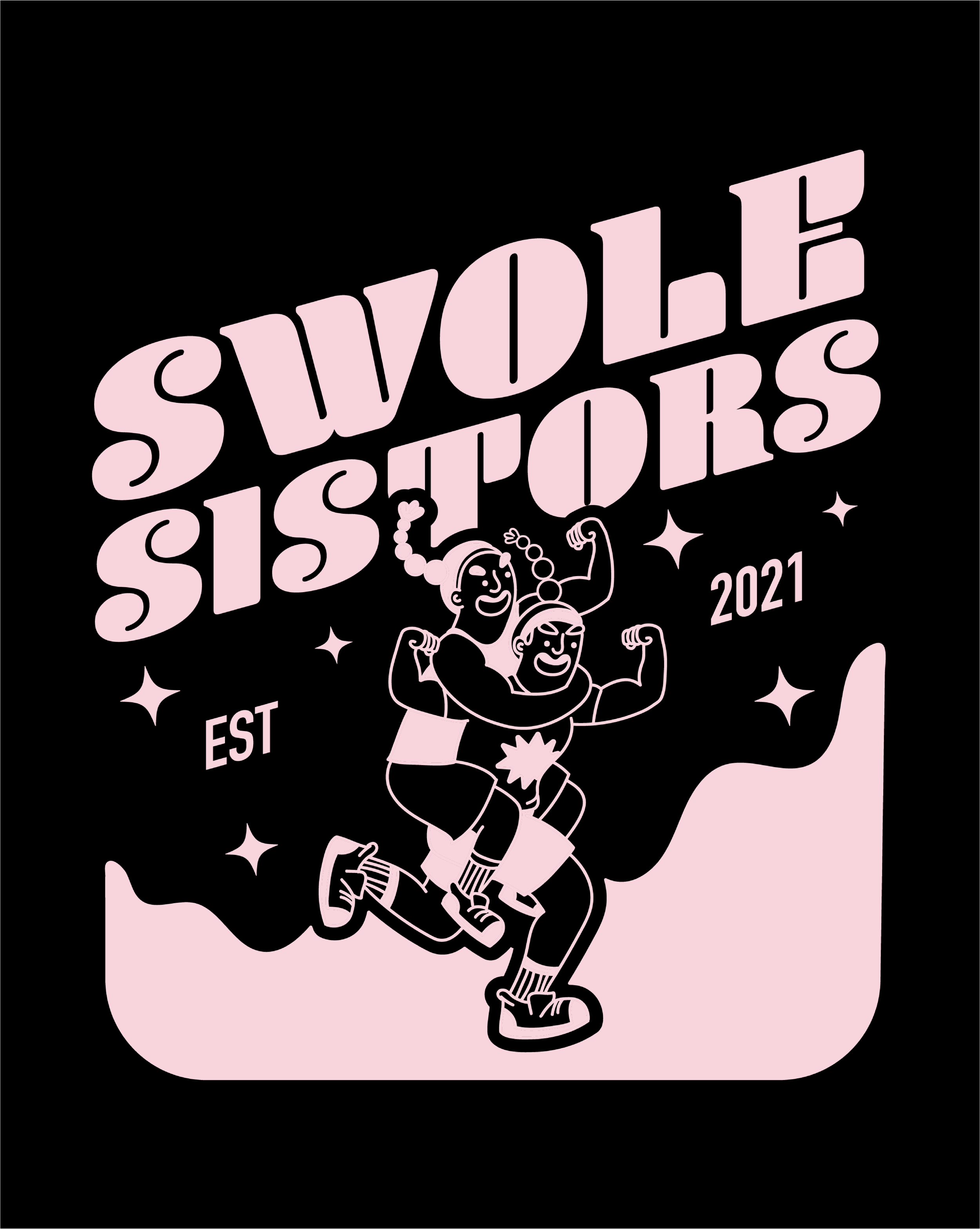 Swole Sistors, Full back, 2023 Design