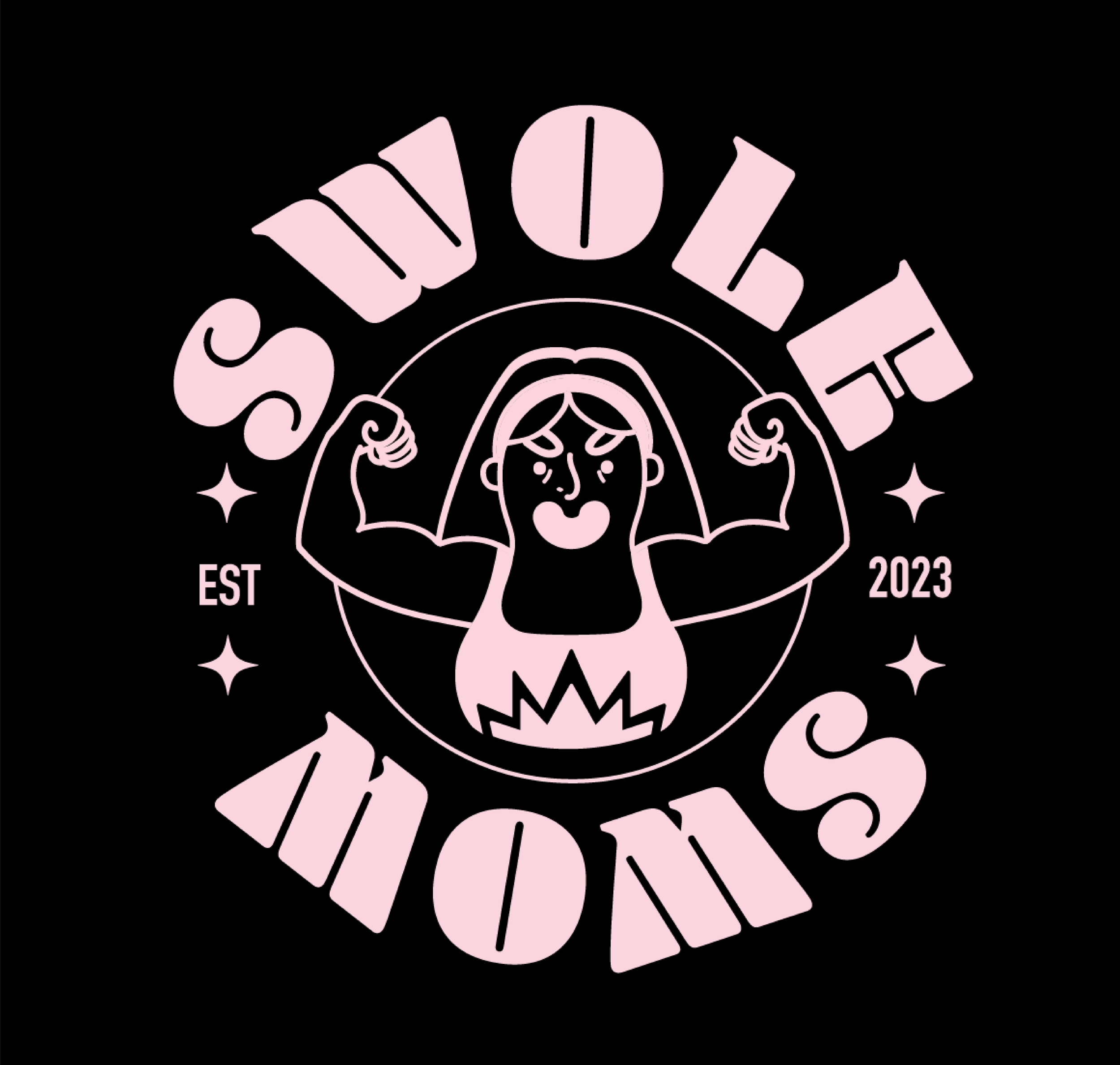 Swole Moms, Full back, 2023 Design