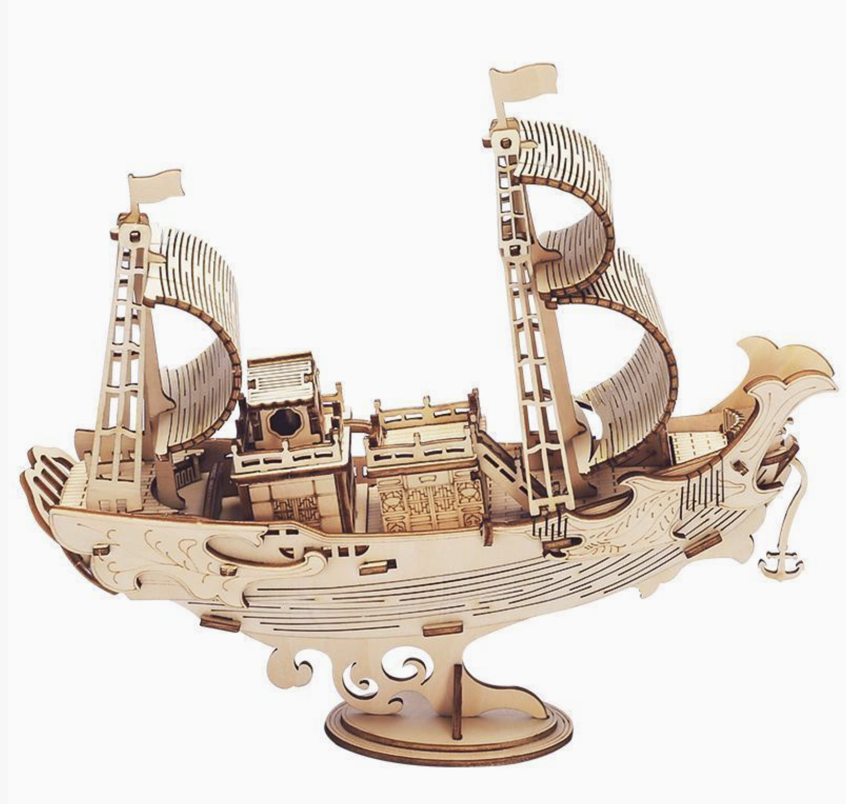 3D Laser Cut Wooden Puzzle: Japanese Diplomatic Ship