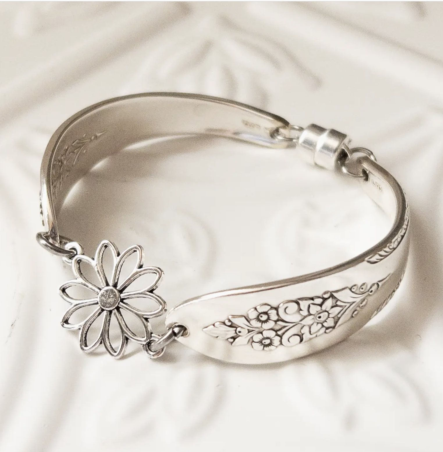 Flower Charm Center Bracelet