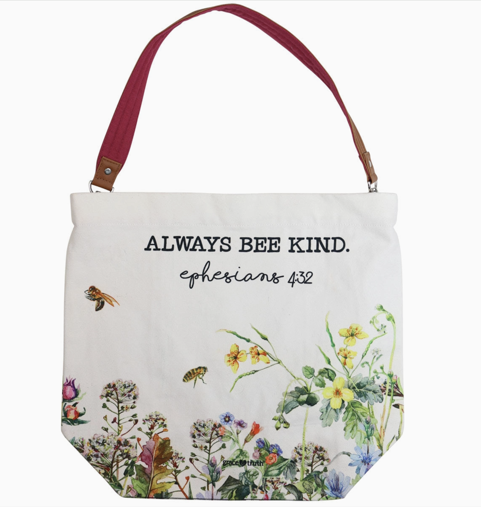 Grace & Truth Womens Tote Bag Bee Kind