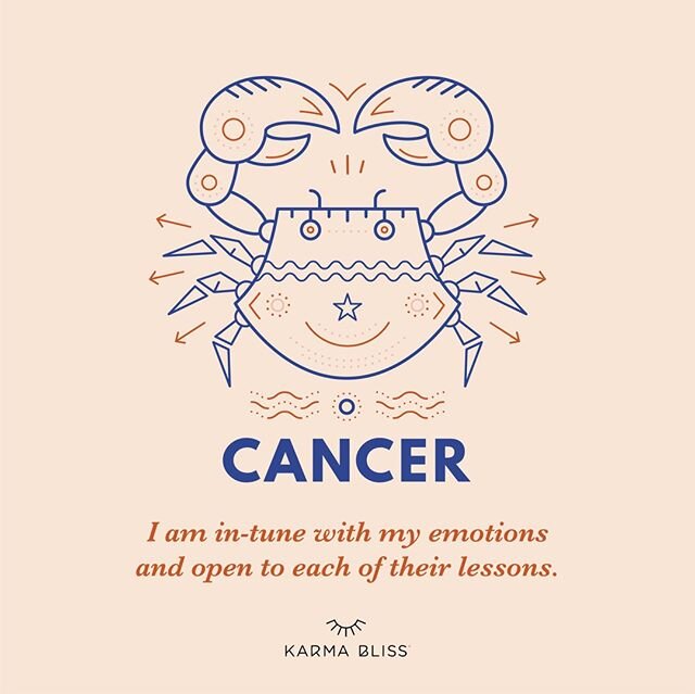 Calling all #Cancers, it&rsquo;s your time to shine!✨ You&rsquo;re emotionally in-tune, nurturing and highly intuitive 💁🏽&zwj;♀️ Today, we&rsquo;re sharing a carefully curated affirmation to assist you as you grow this season ❤️ Tag your favorite C