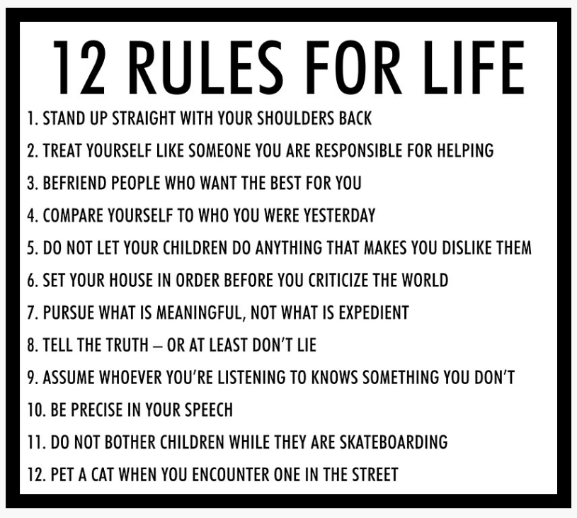 skranke logo overflade Jordan B. Peterson's "12 Rules For Life" — This Juan Time