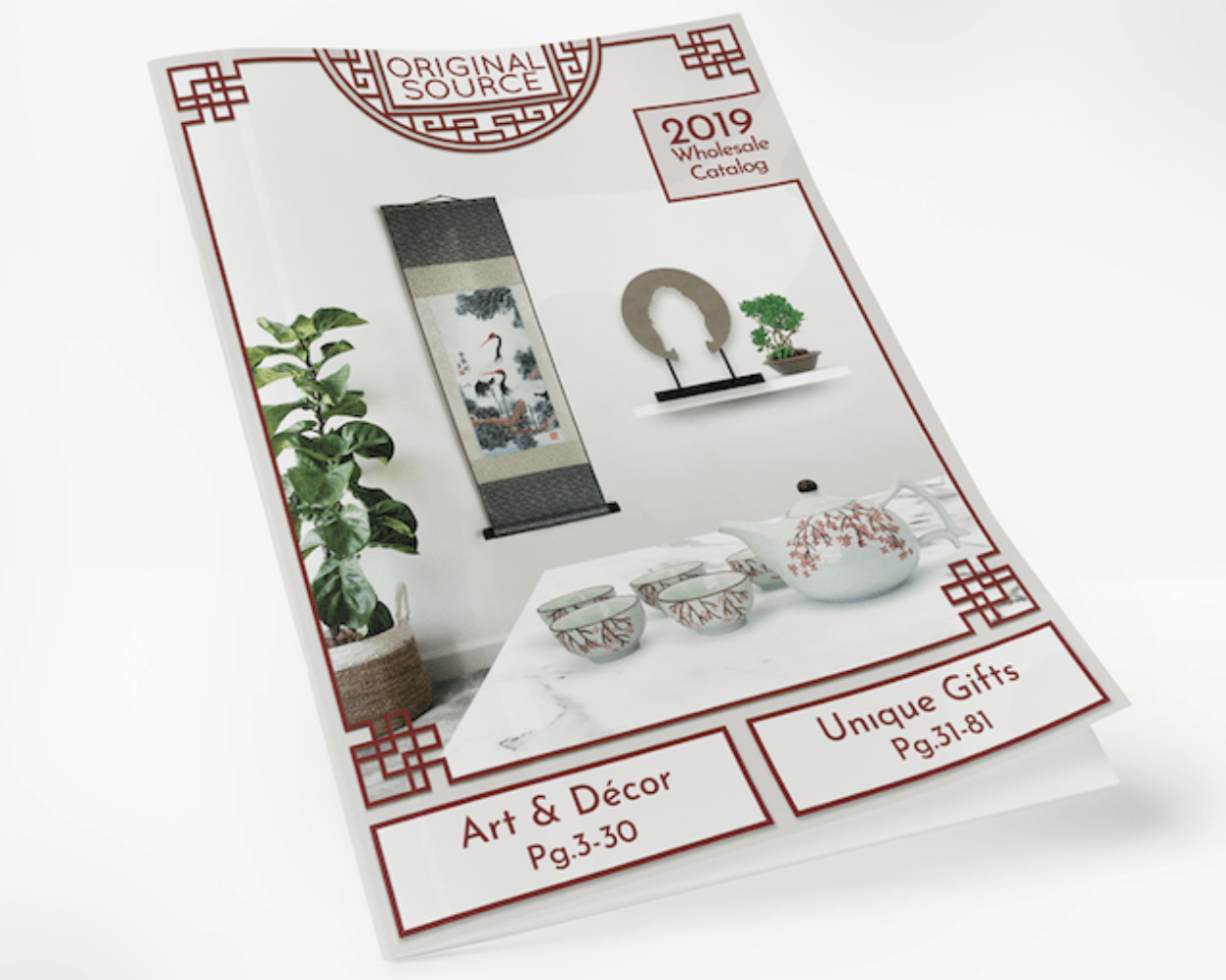 The catalog cover was constructed using Adobe Photoshop. More than 6 images were blended to create the cover photo.