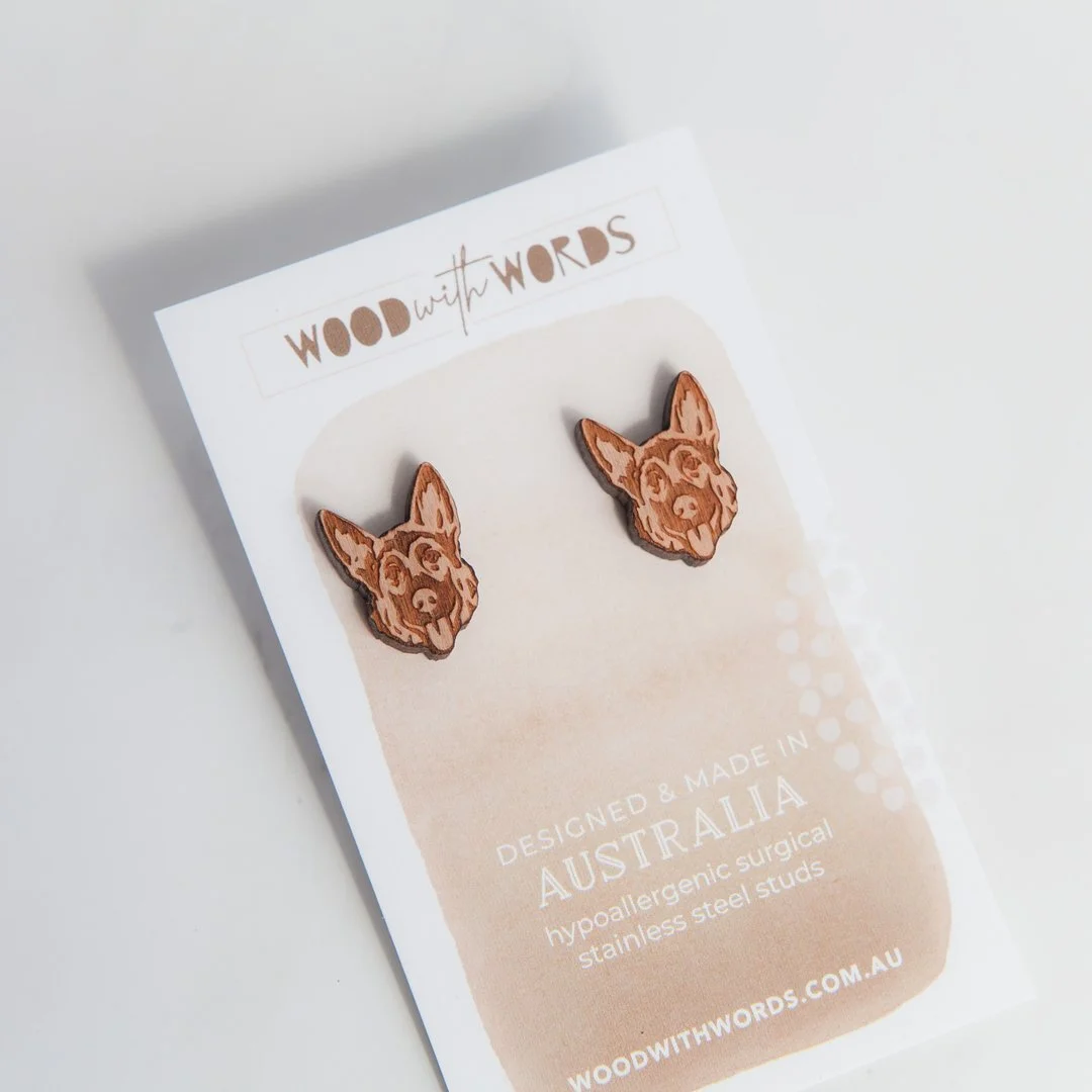 german shepherd earrings