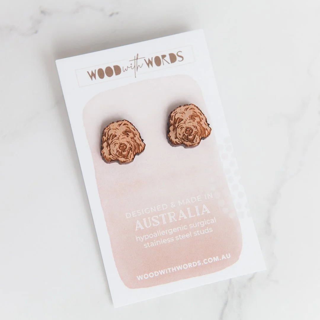 labradoodle earrings