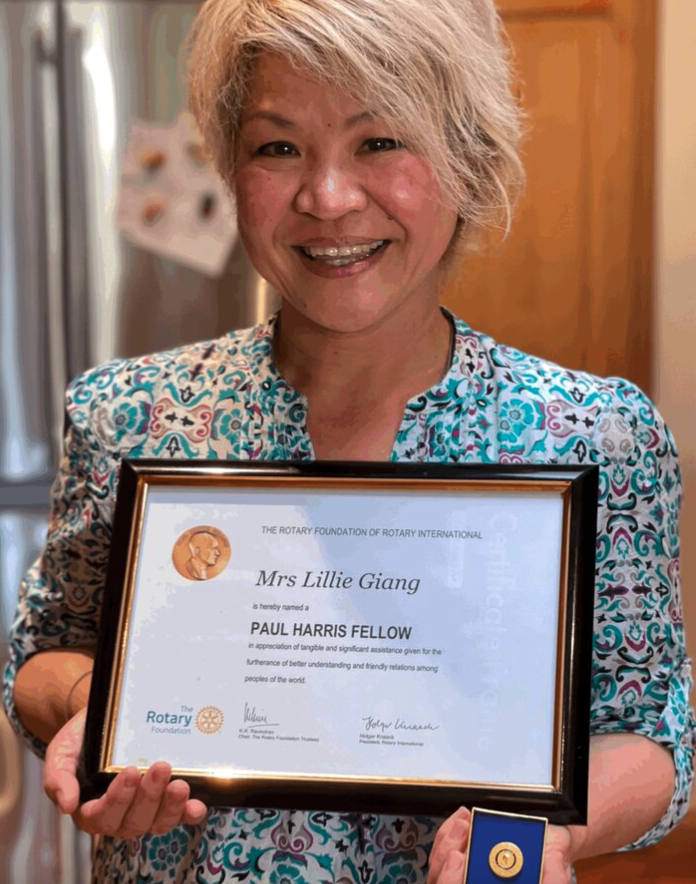Paul Harris Fellow Award for Lillie 