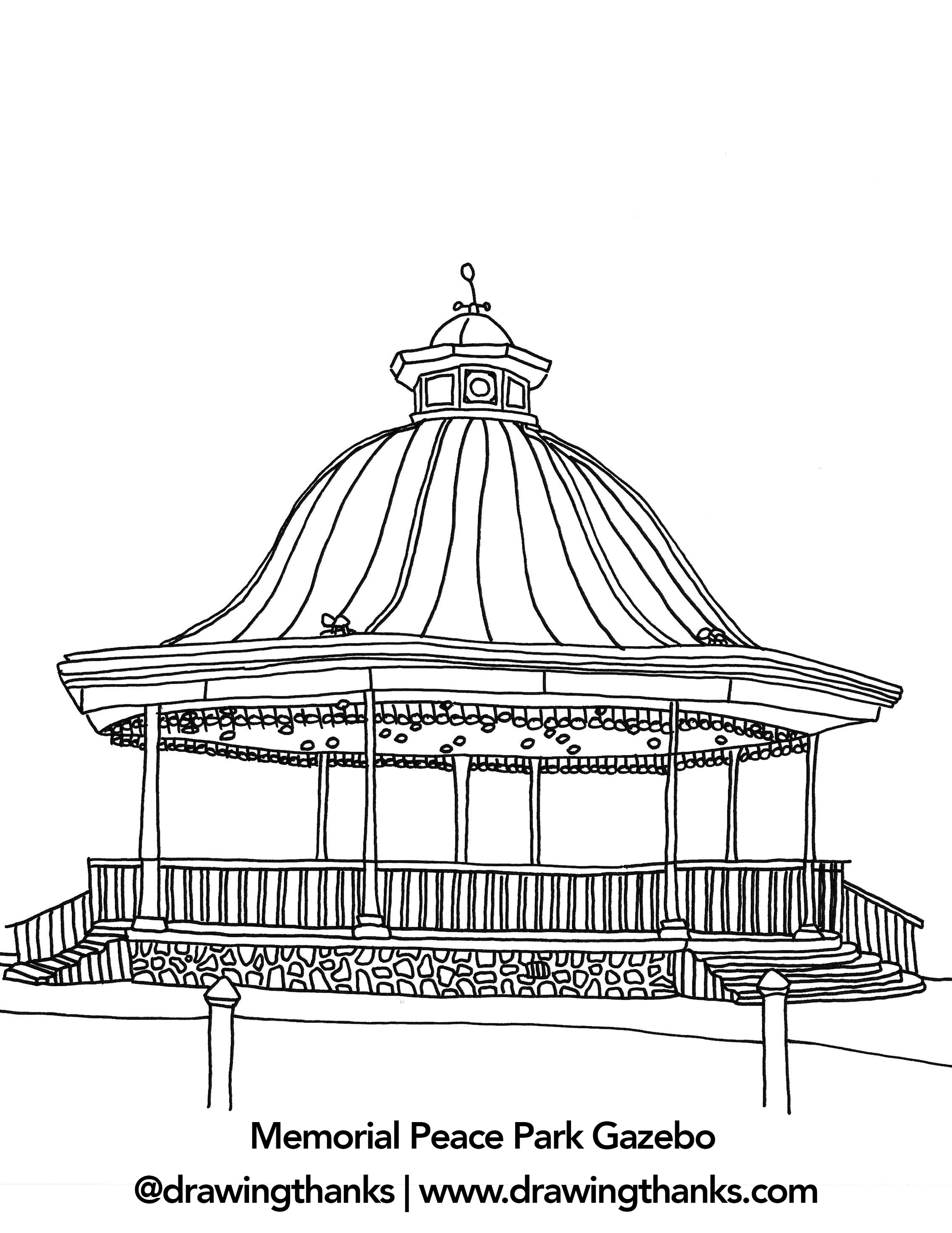 Maple Ridge Gazebo Colouring Sheet