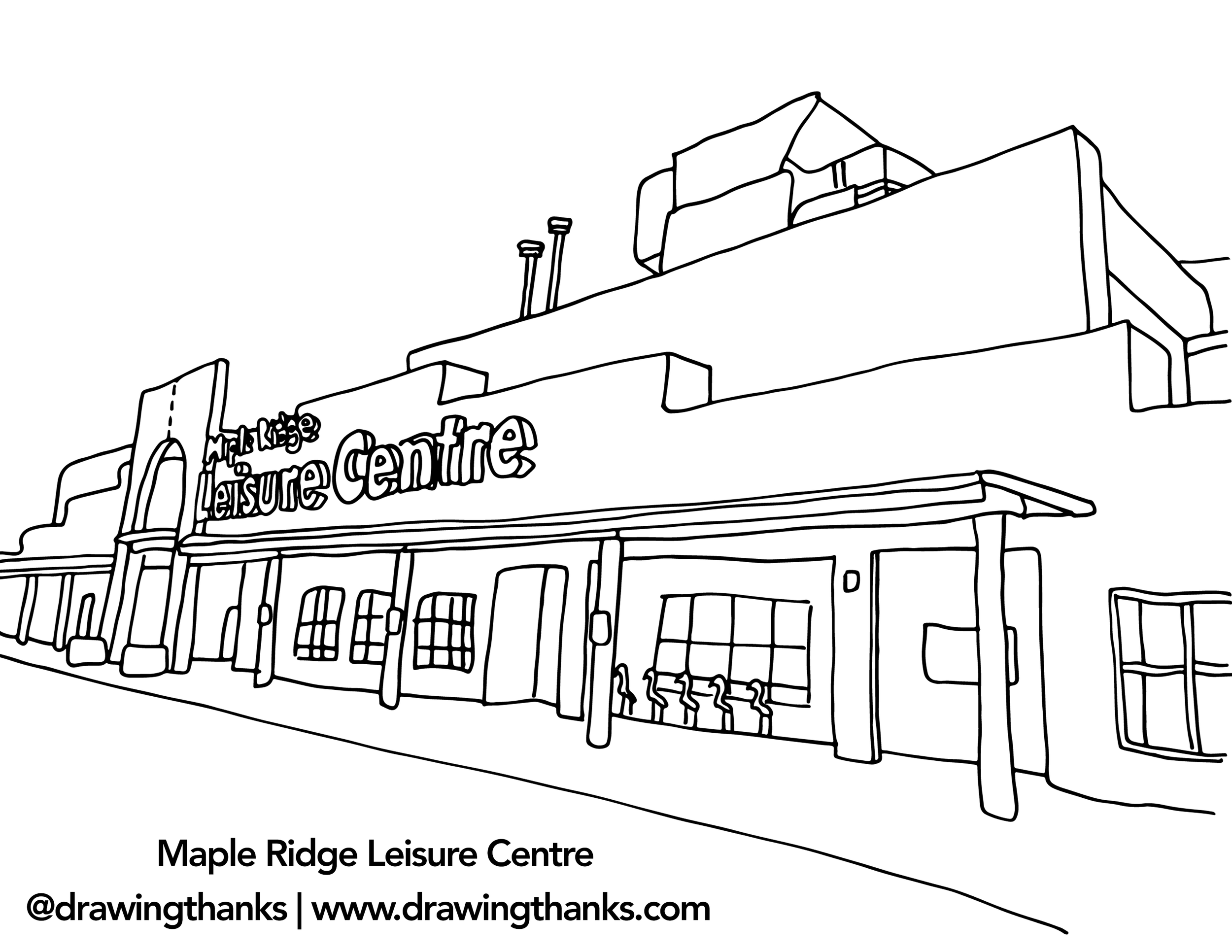 Leisure Centre Colouring Sheet