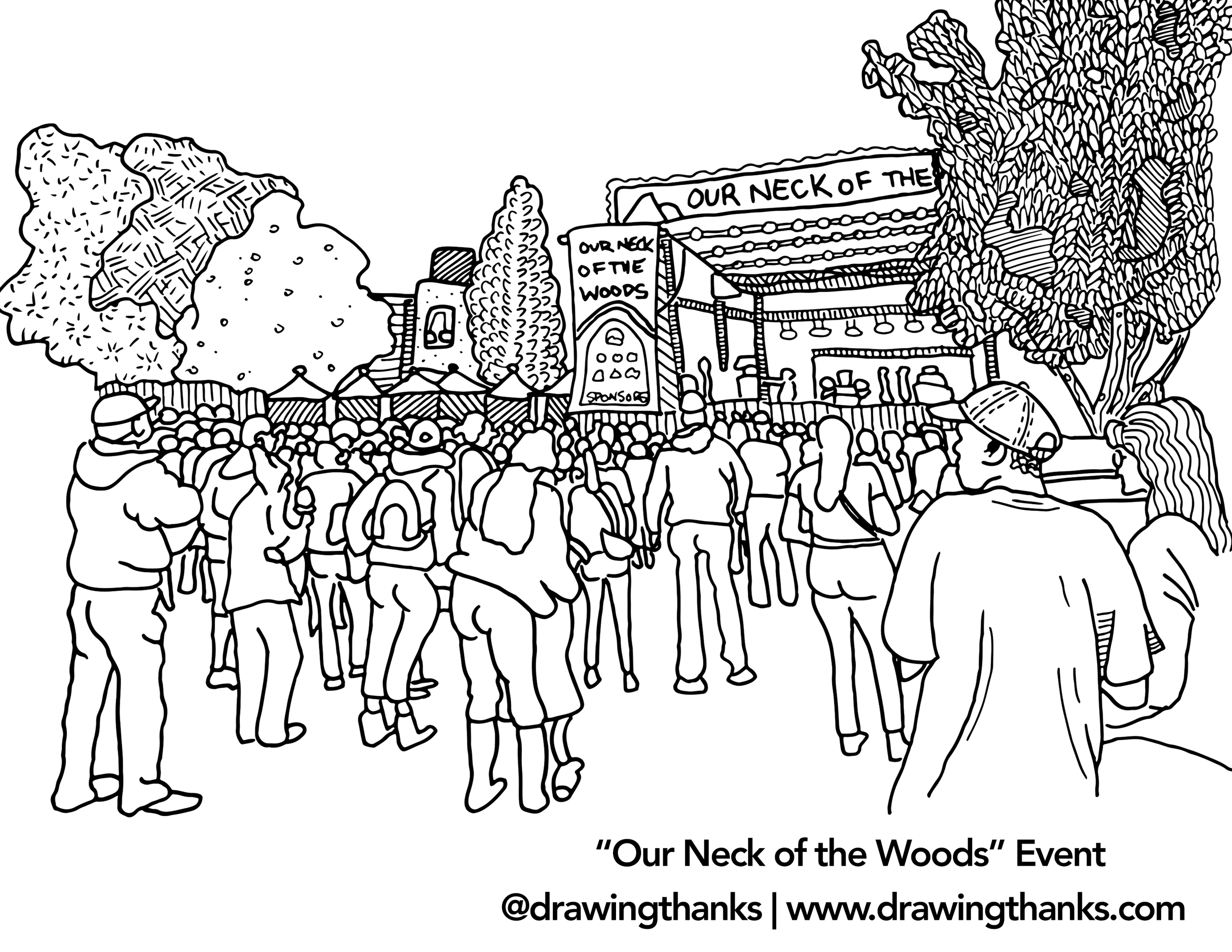 Our Neck of the Woods Colouring Sheet