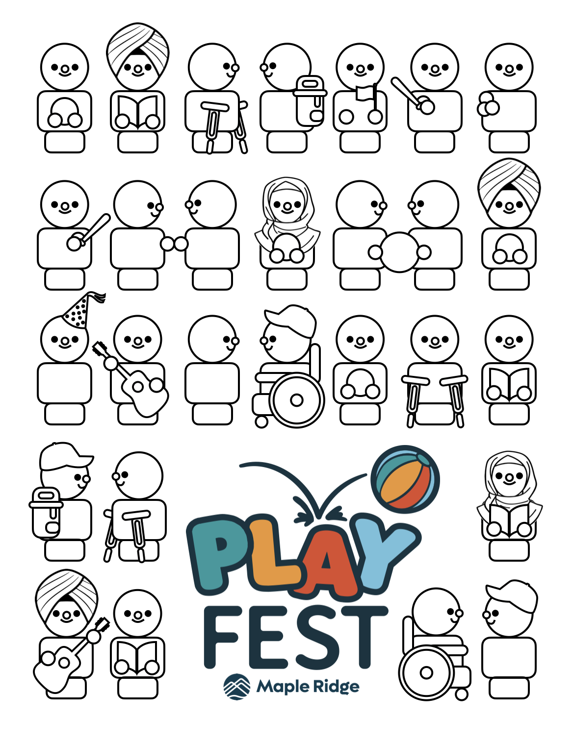 PlayFest 2025 Colouring Sheet