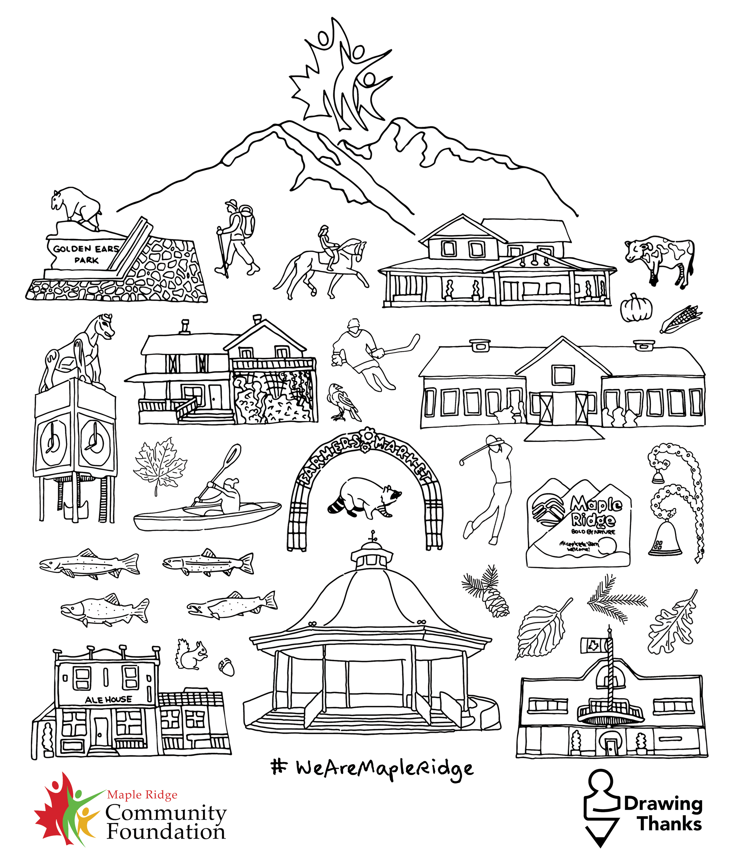 Maple Ridge Community Foundation 50th Anniversary Colouring Sheet