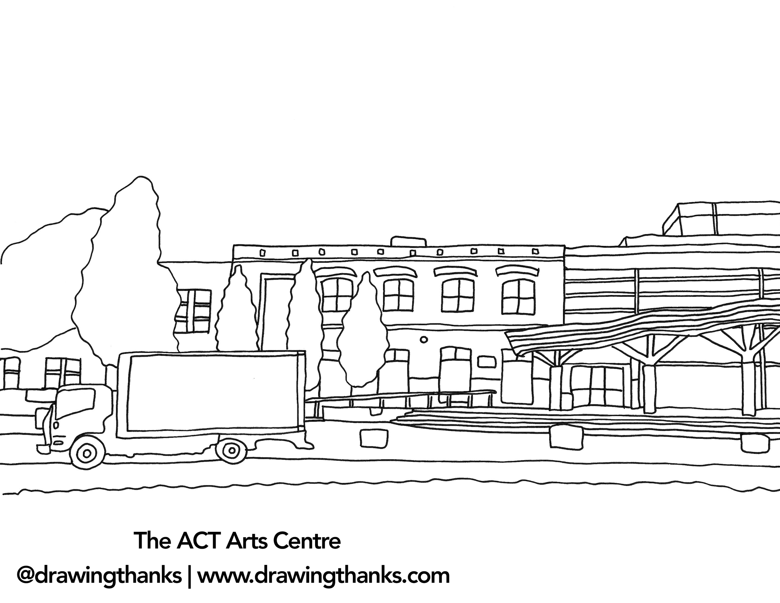 The ACT Arts Centre Colouring Sheet