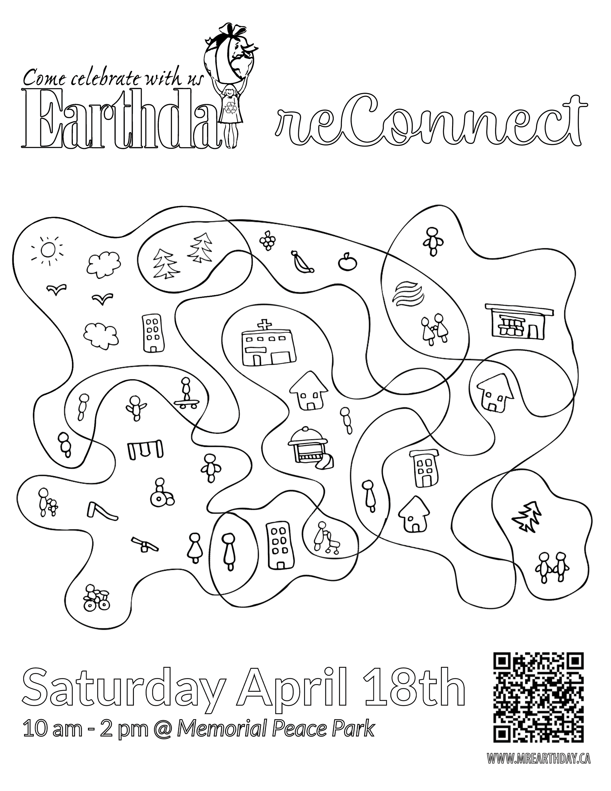 Earth Day ReConnect 2026 Colouring Sheet