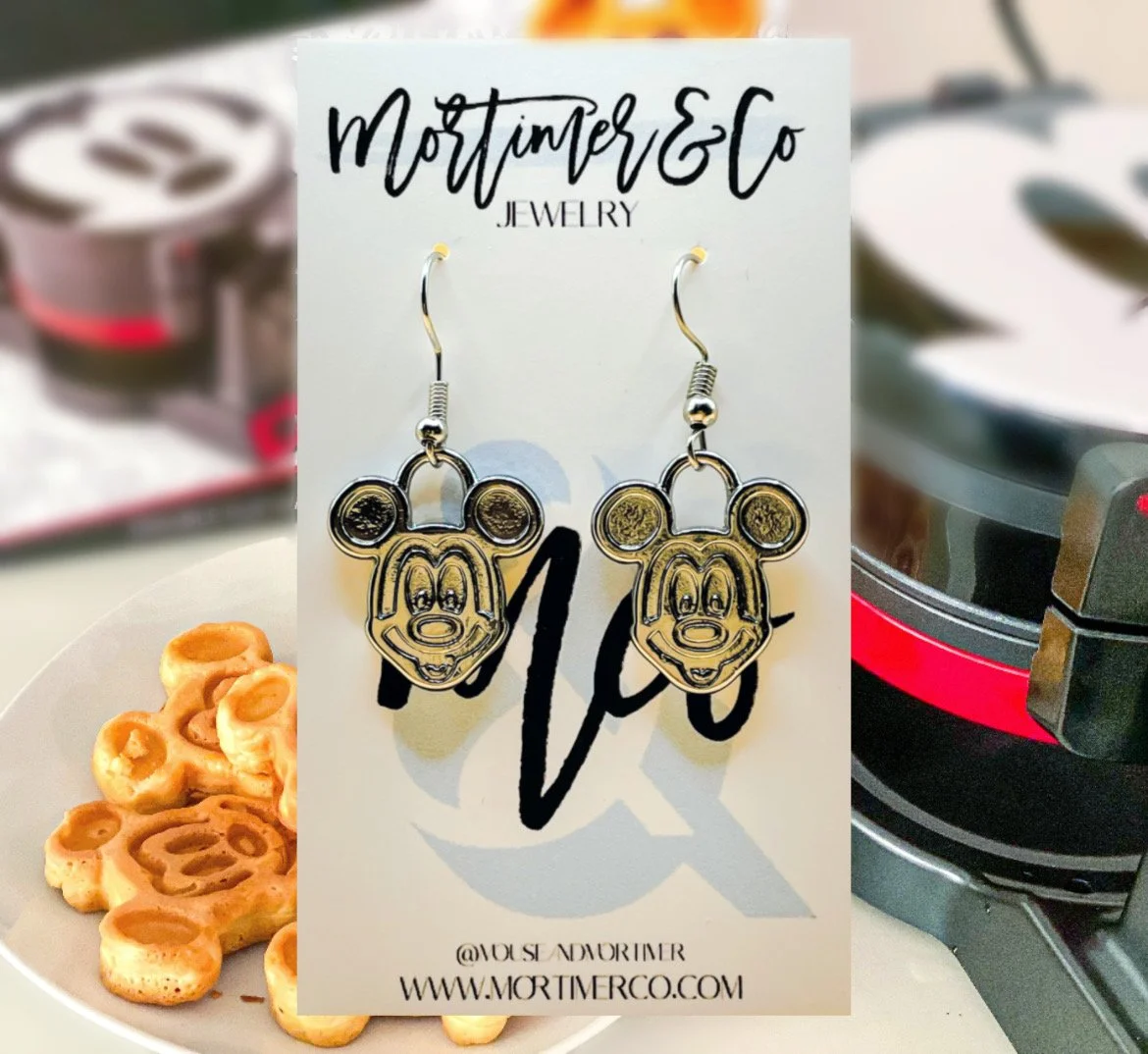 Mouse Waffle Earrings