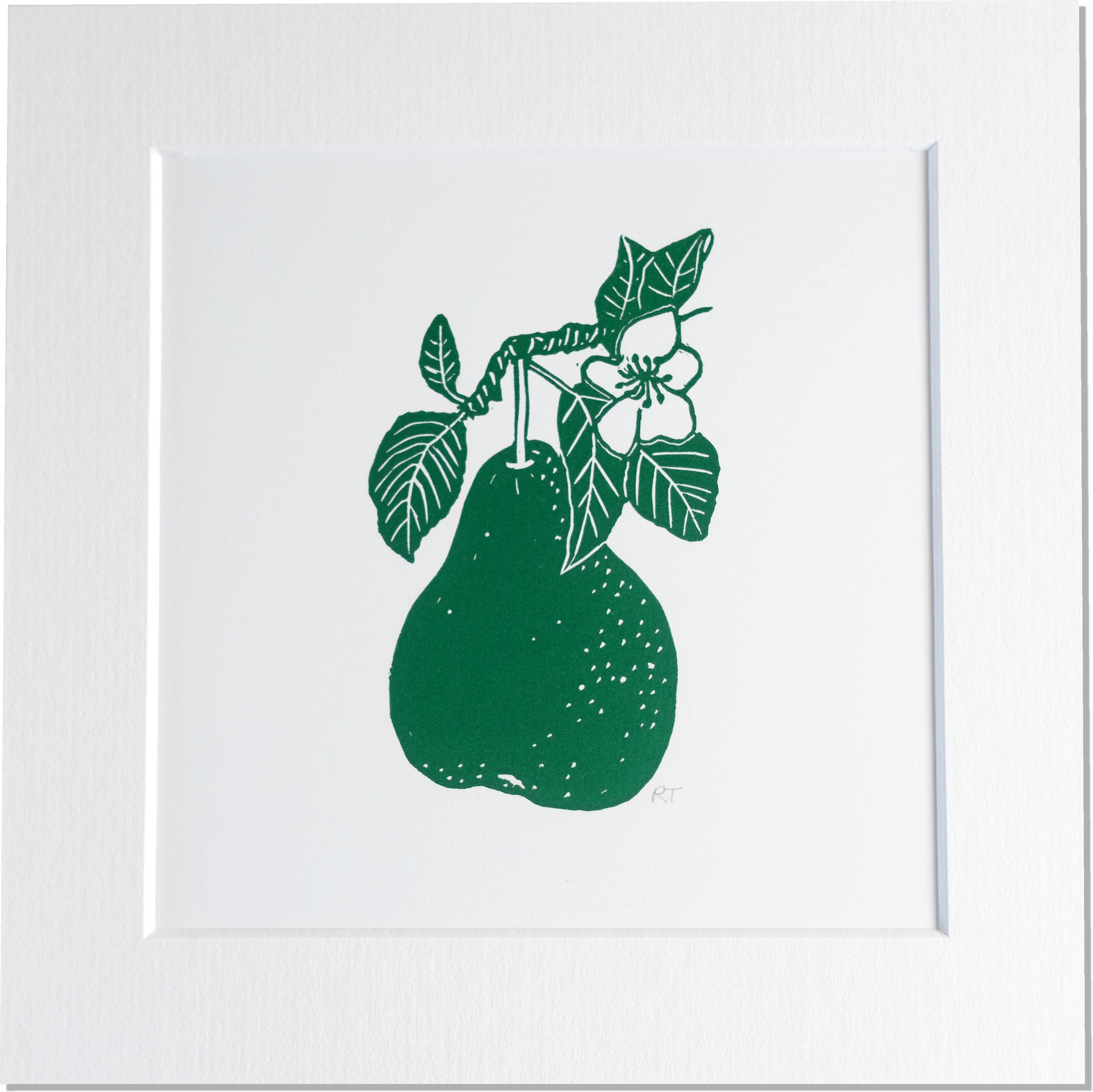 Pear Mounted Print