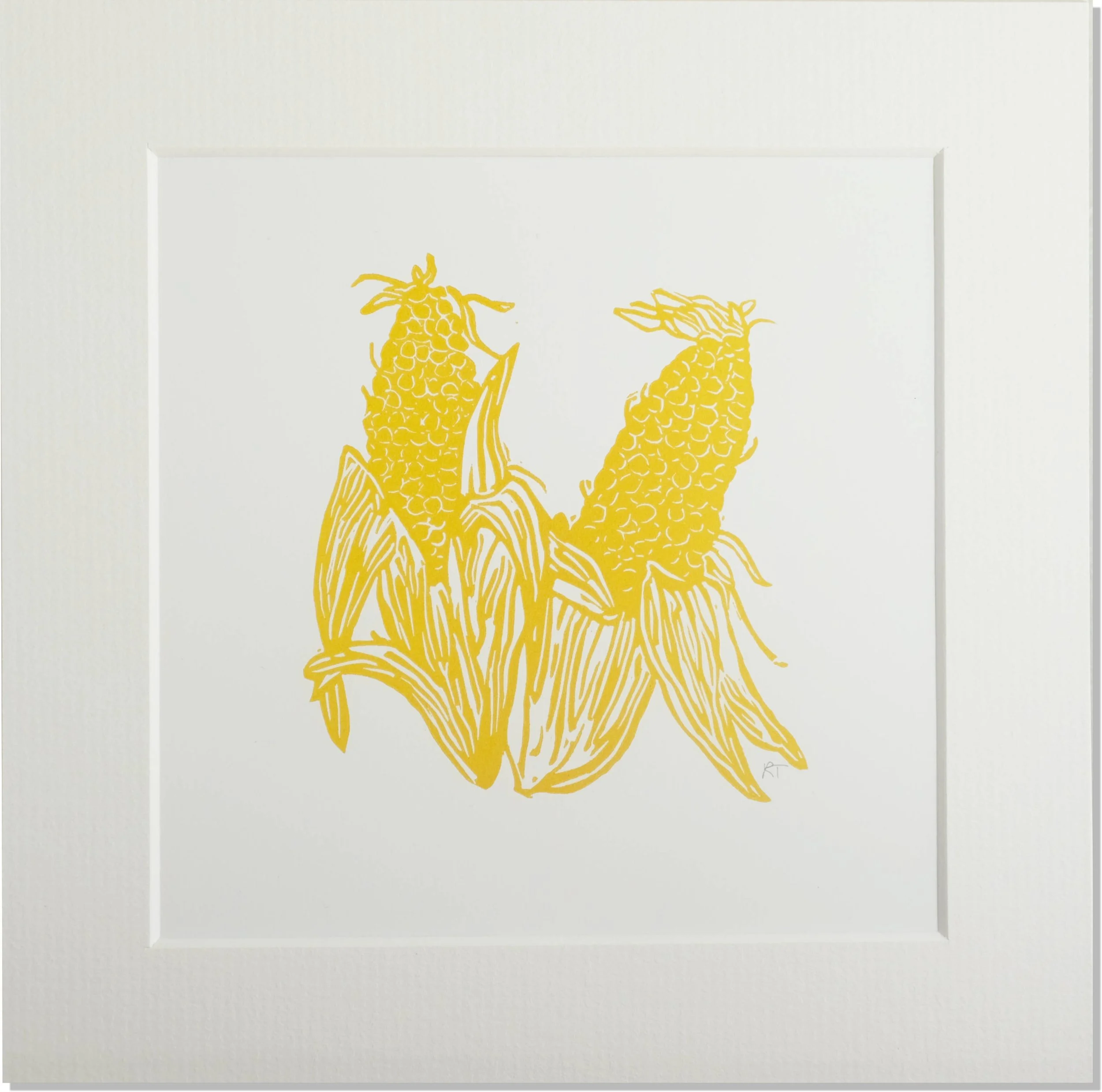 Sweetcorn Mounted Print
