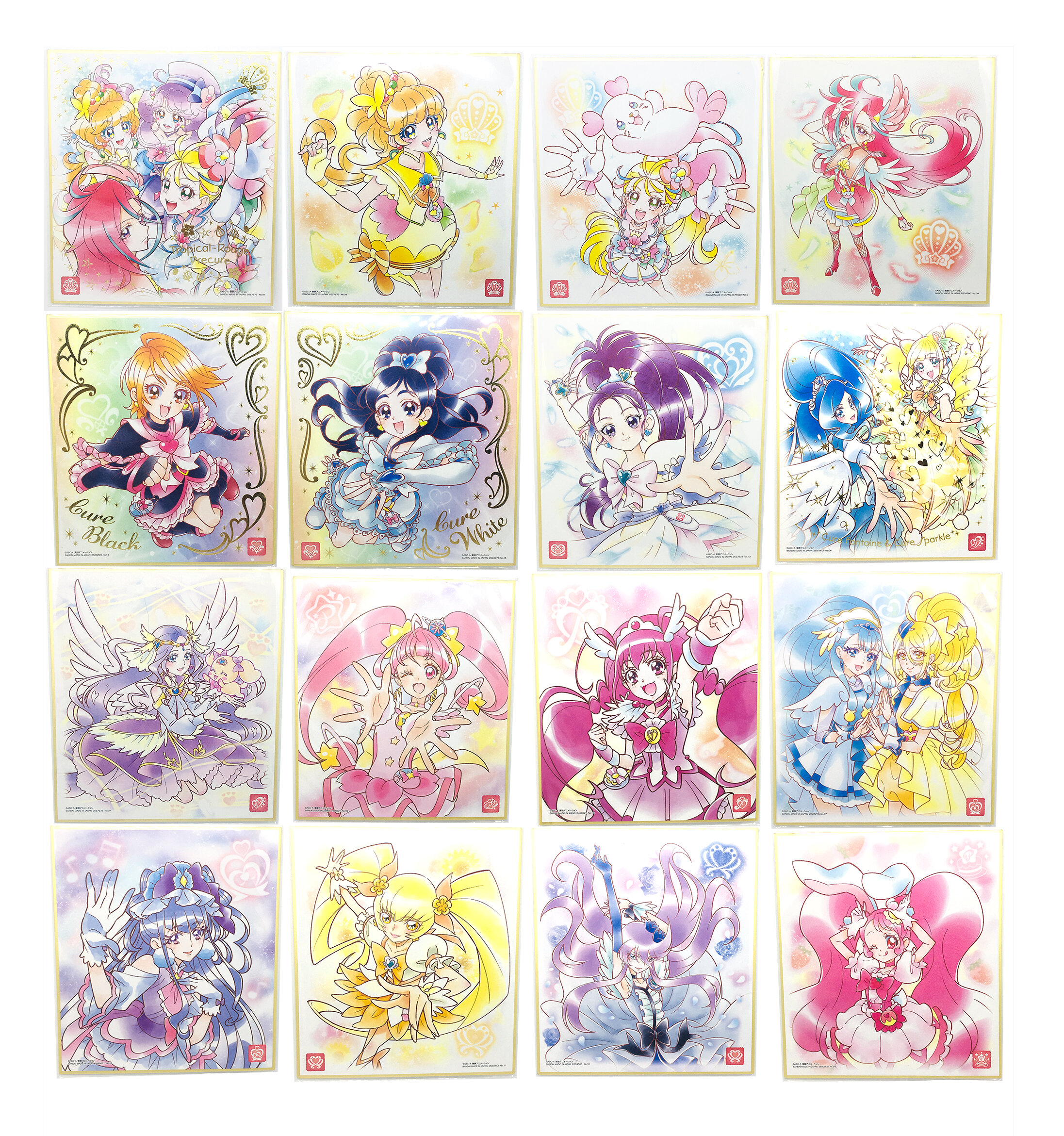 Bandai Japan Star Twinkle Precure Shikishi Paper Art Cards Cure Cosmo Figures 