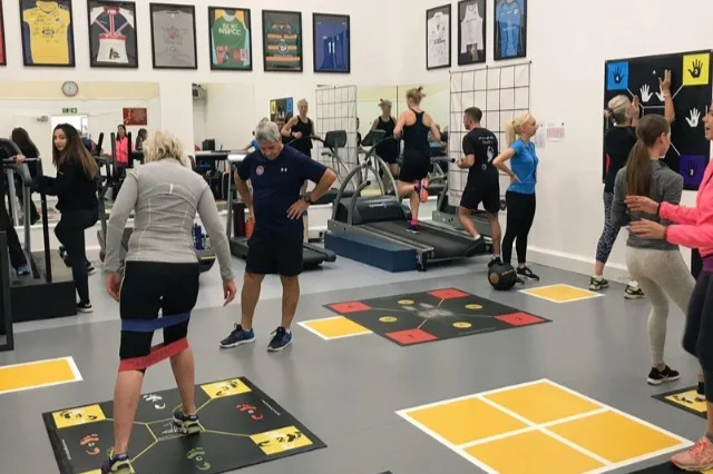 A session at the Running School in full flow. I’m in my favourite place on the treadmill!