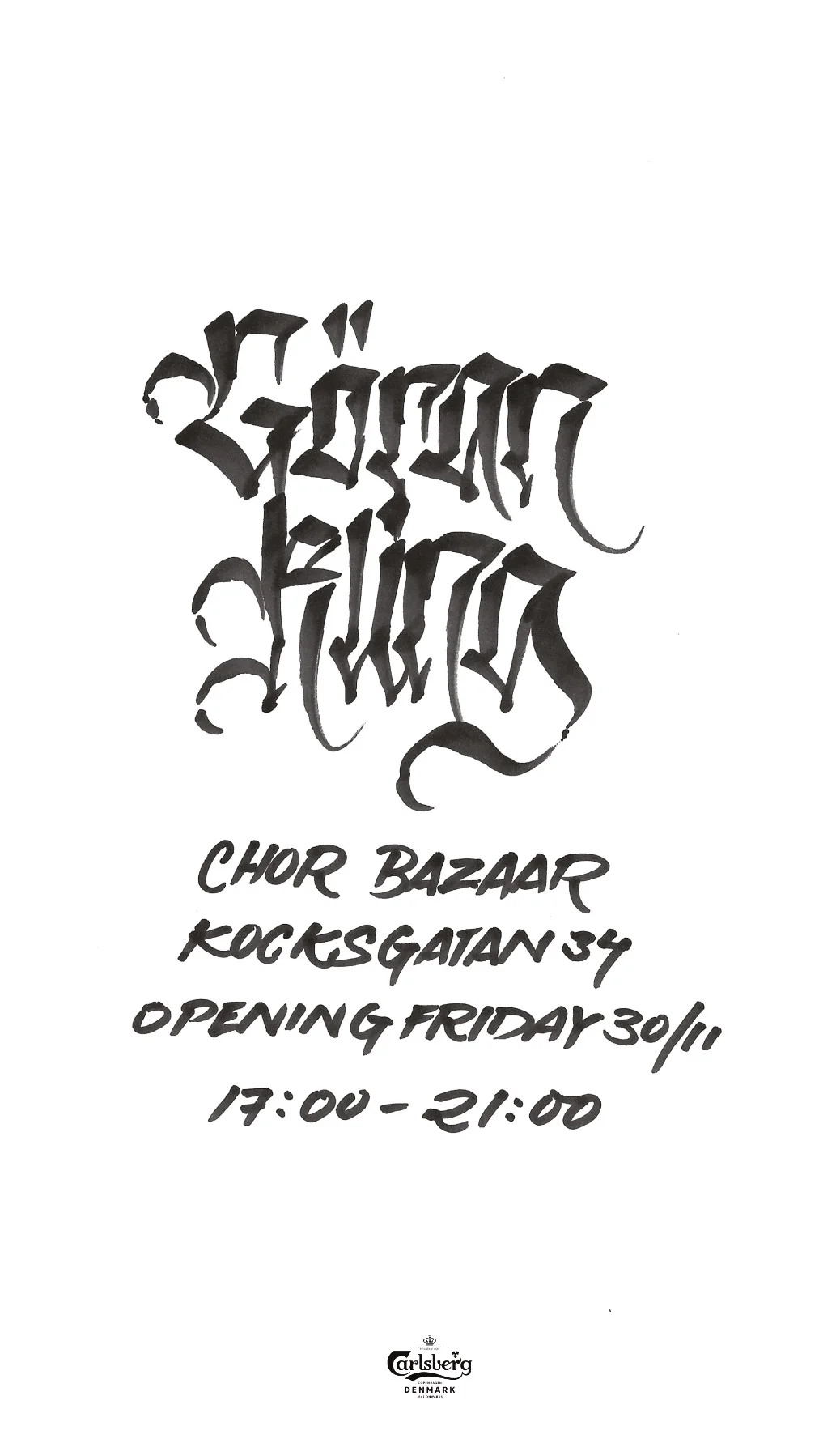 Flyer for swedish jewellery designer Göran Kling