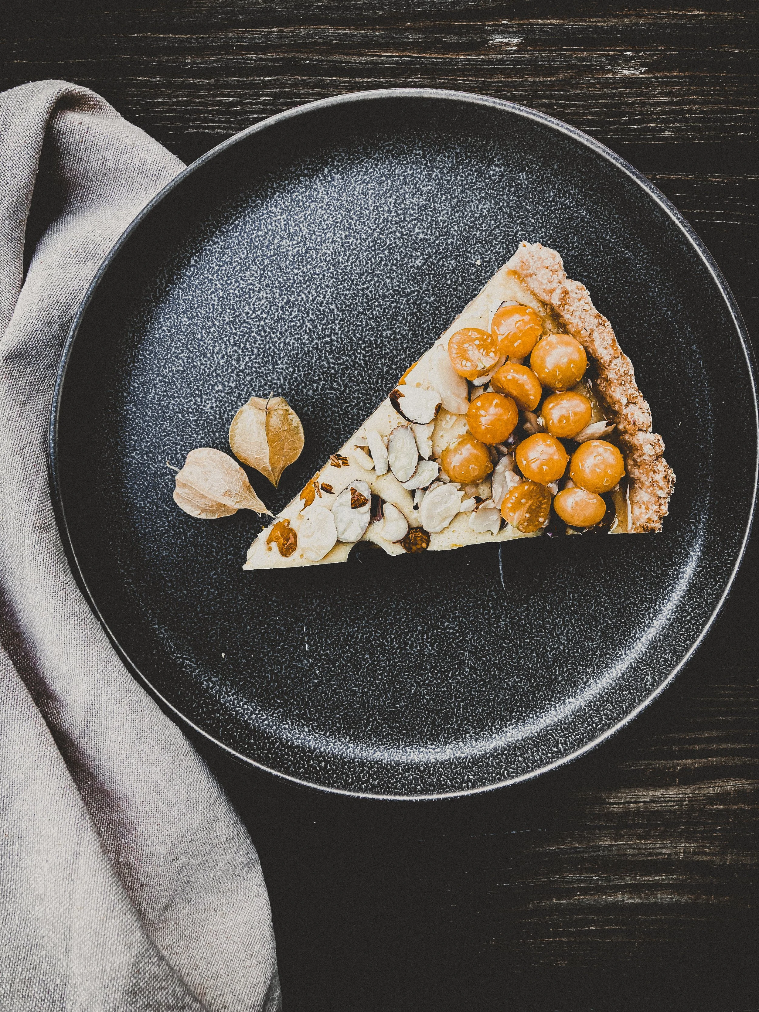 Ground Cherry Custard Tart