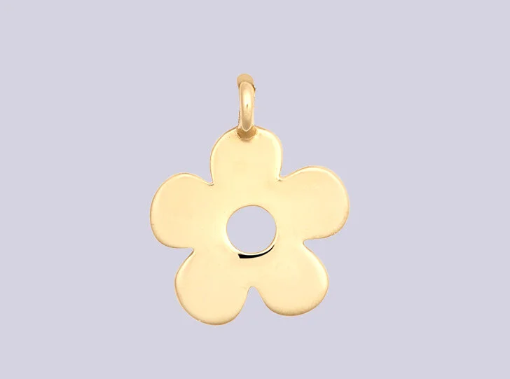 9ct Gold Flower Pendant — AURUM.Ldn