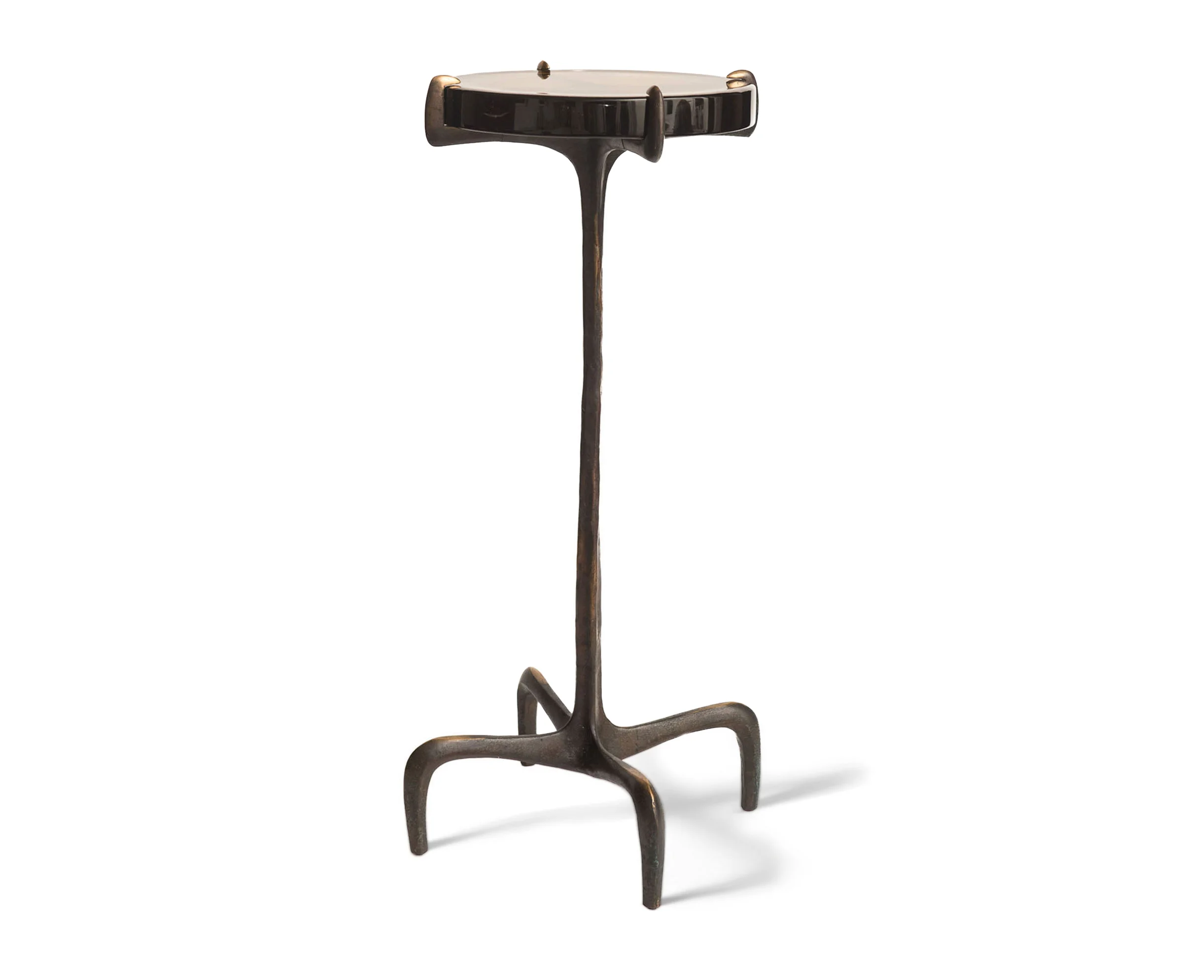 Claw Sleek Bronze Glass Occasional Table