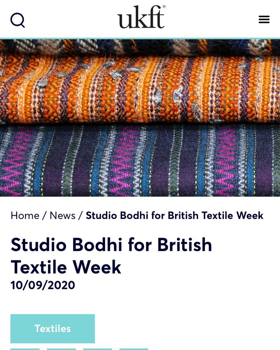 Studio Bodhi getting featured on @ukftorg for British textile week 👯&zwj;♂️ have a read 👀 link in bio 🦞 

#britishtextileweek #textiles #textiledesign #trends #textilenews #wovendesign #interiorfabrics #fashionfabrics