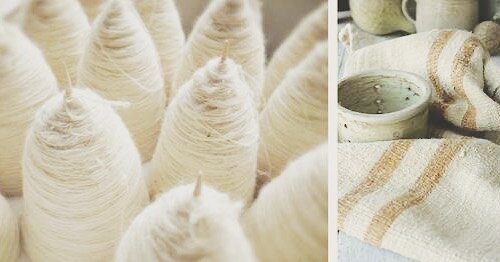 Always taking inspiration from sustainable materials 🌿We start our projects with research into new sustainable fibres to weave into our trend driven designs 
#sustainable #yarn #natural #eco #sustainablematerials #handweaversofinstagram #handwoven #