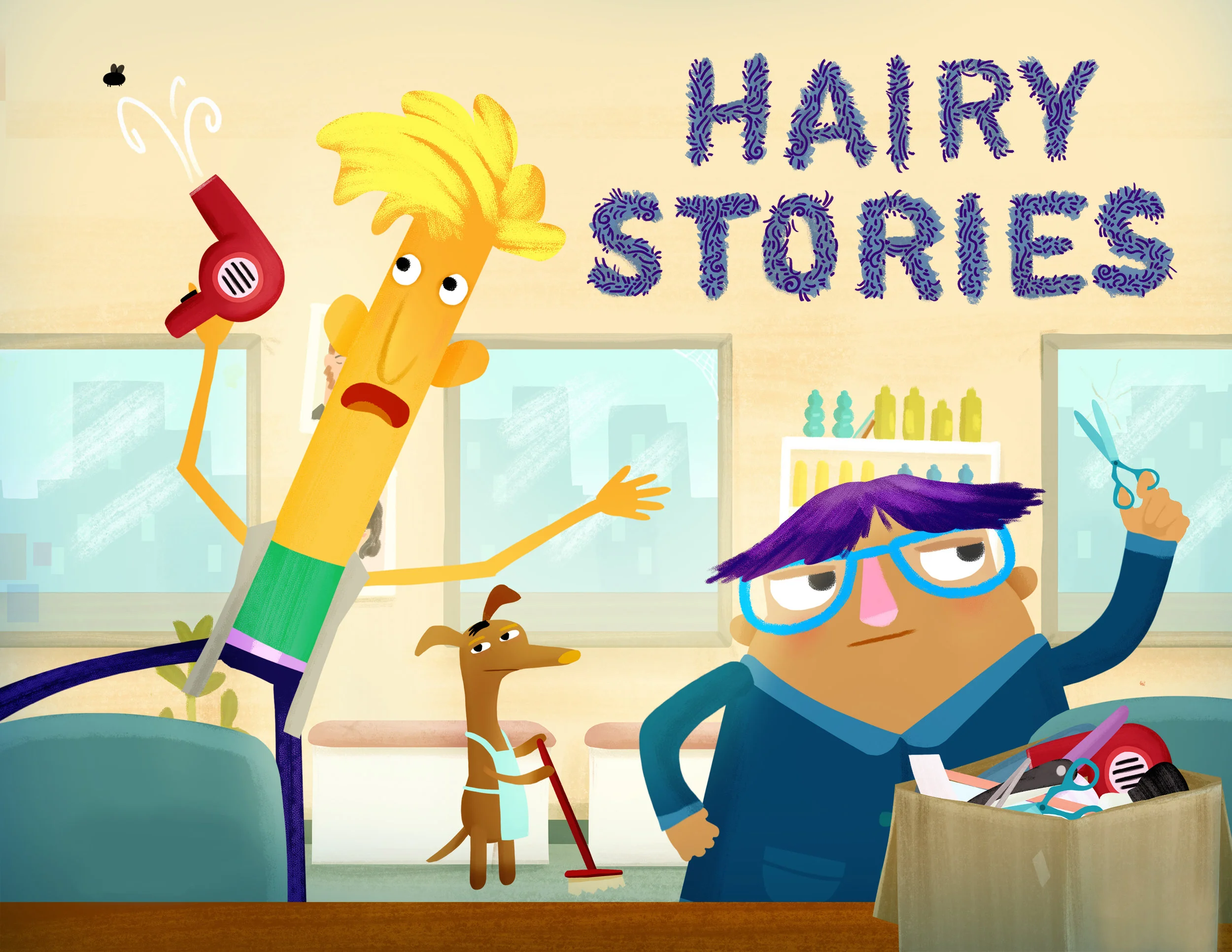 Art Director, visual development and character design for “Hairy Stories” shorts for Toca TV with 100 Chickens Productions