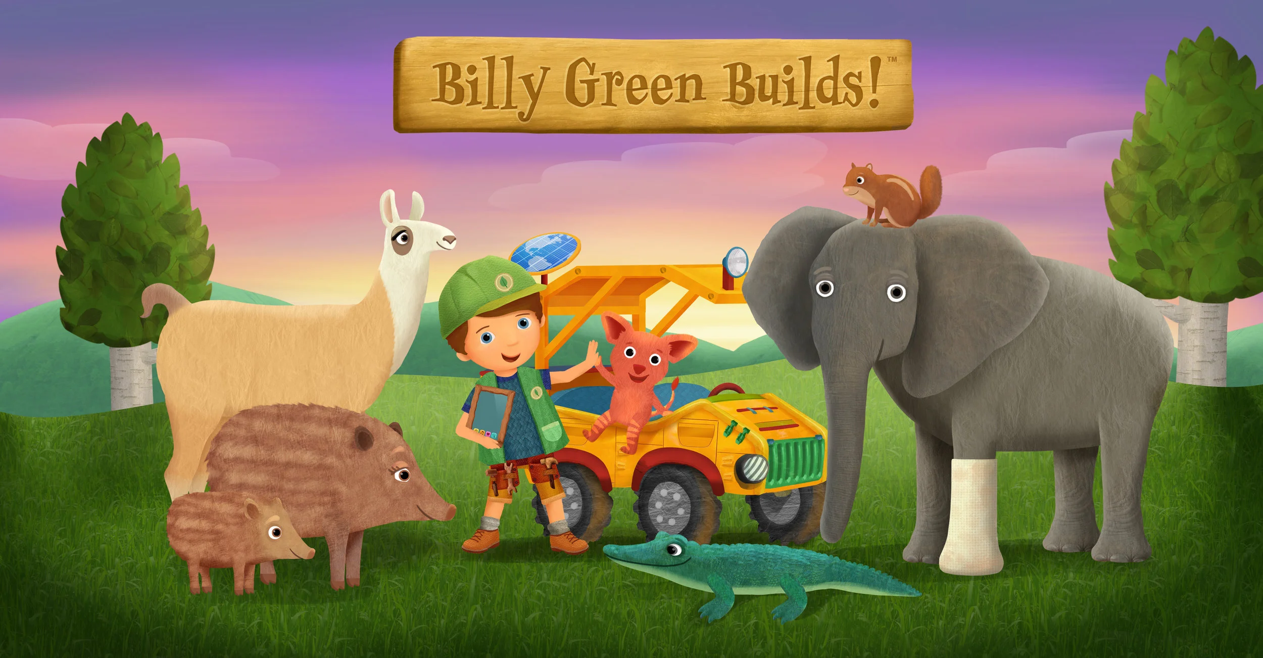 Art Director, visual development, character, prop and background design for “Billy Green Builds!” pitch bible and trailer for SeaWorld with Little Airplane Productions