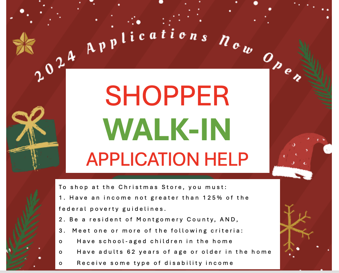 Shopper Application Walk-In Help
