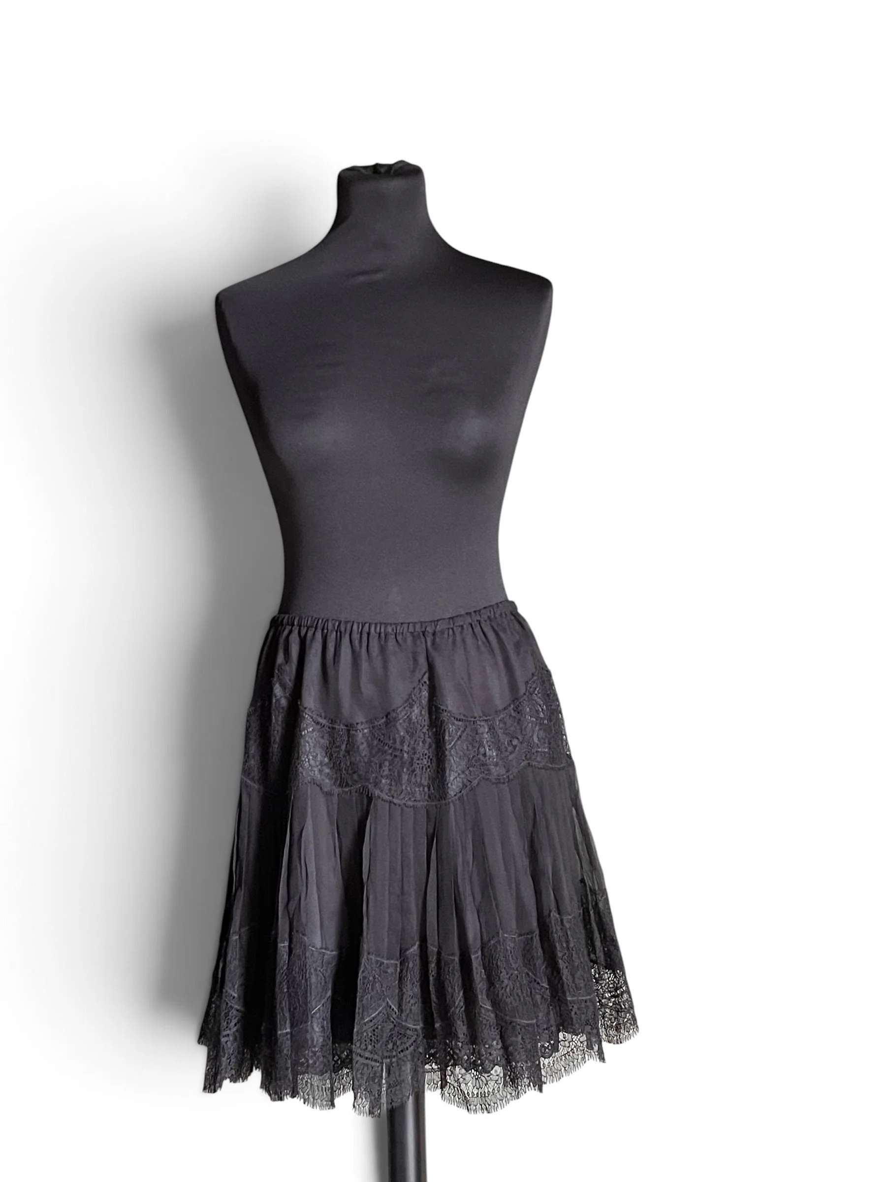Meadham Kirchhoff Black Lace Skirt