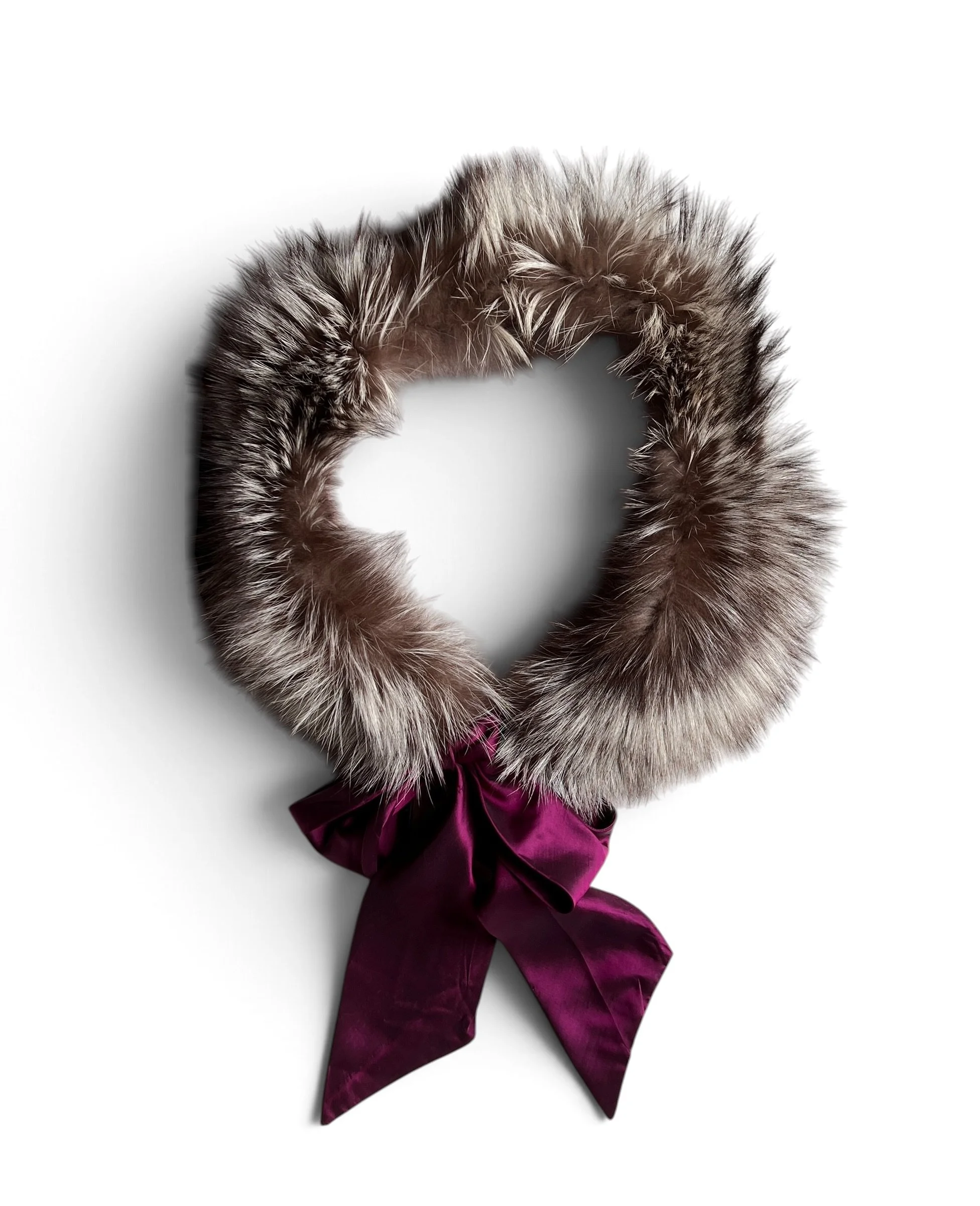 Vintage Silver Fox Fur Collar