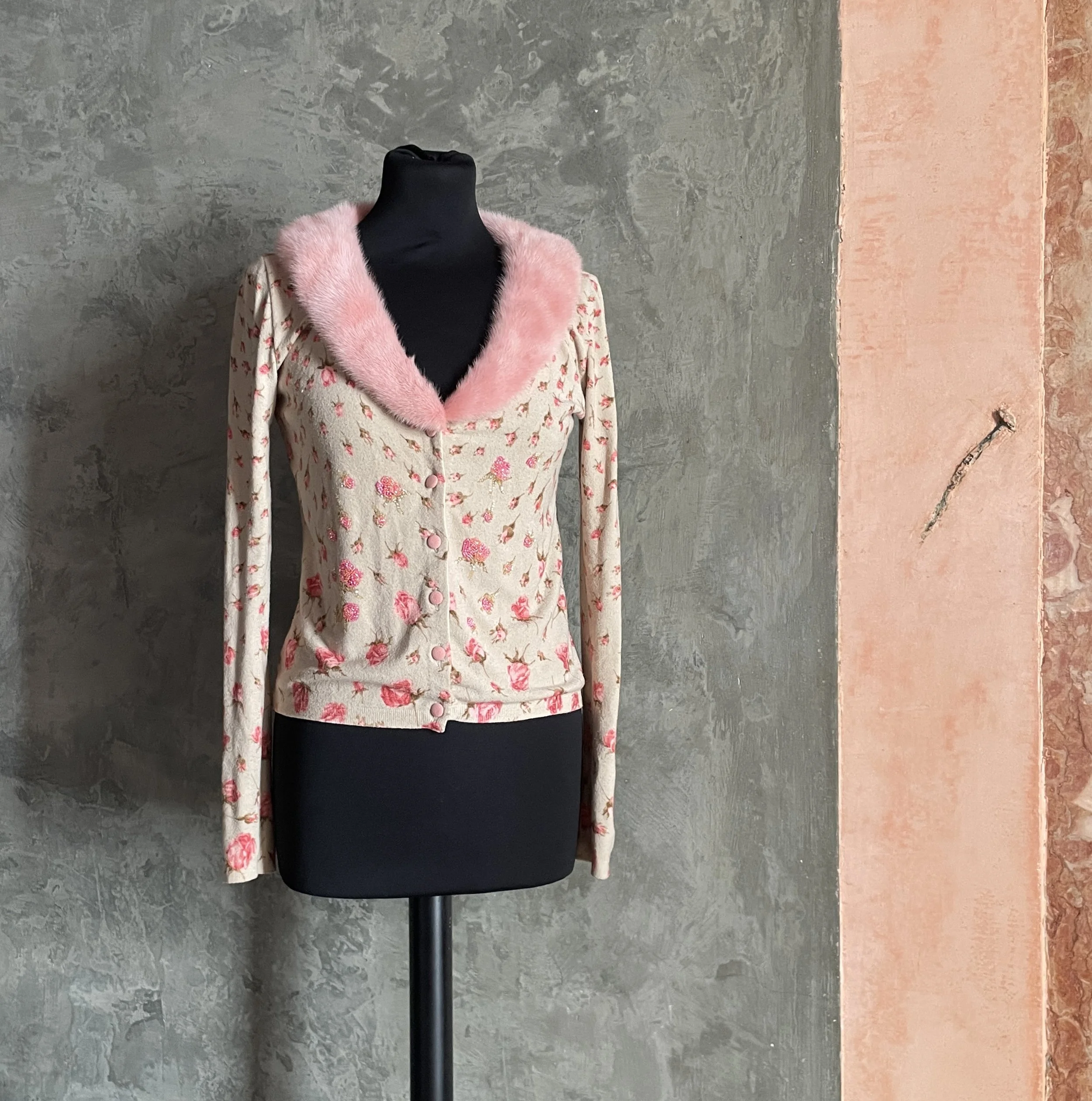 Blumarine Floral Knitwear Cardigan