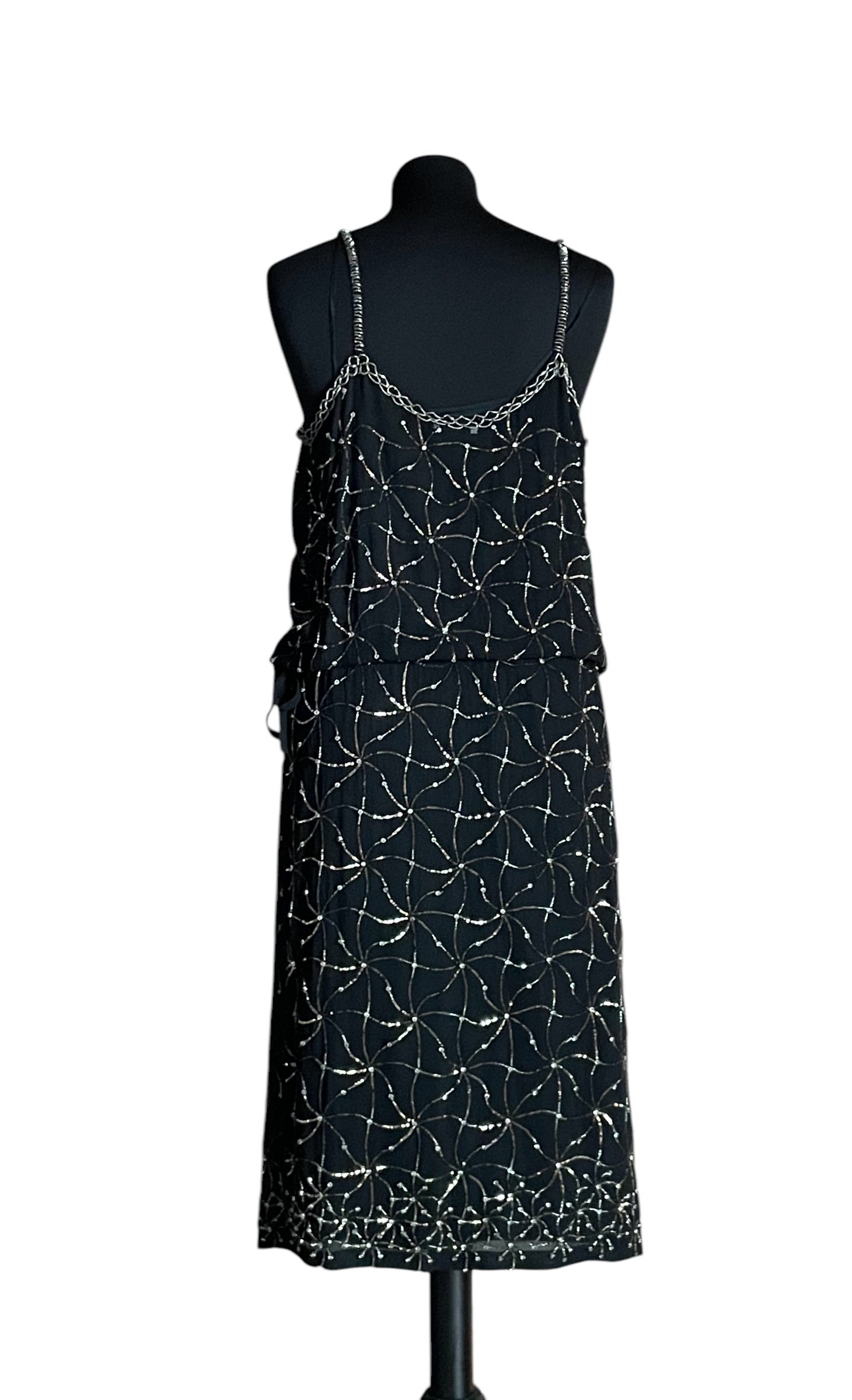 DRIS VAN NOTEN ビーズ装飾 ブルゾン シフォン サテン クロップド Dries van Noten Fall 2004 Slip Beaded Dress — Mia Luxury Vintage